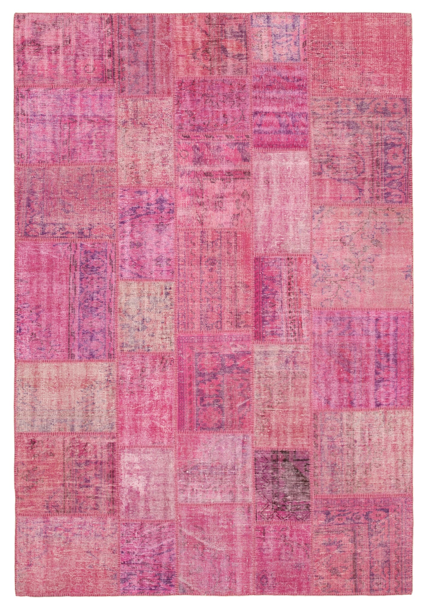 7x10 Pink Patchwork Rug - 31626