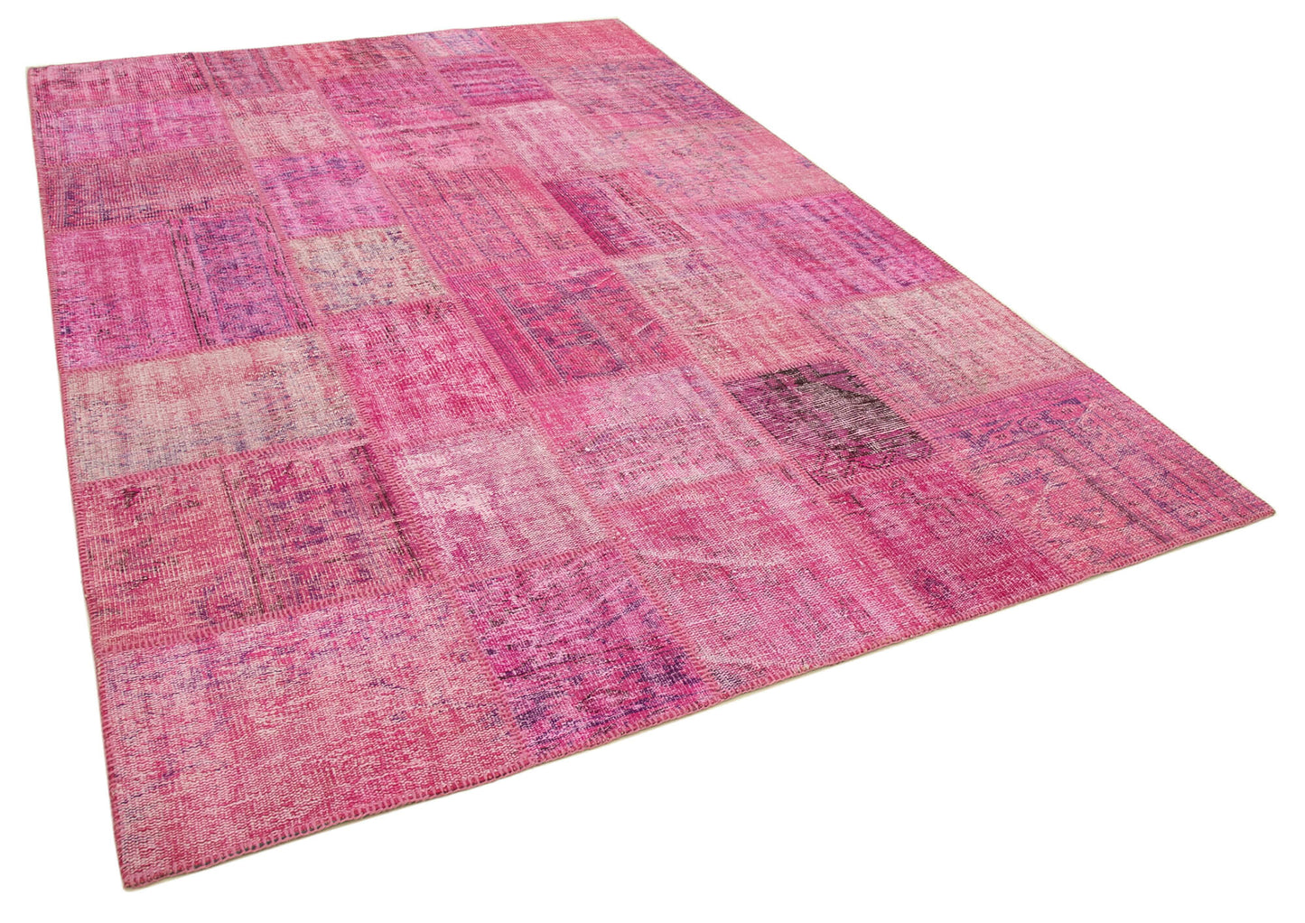 7x10 Pink Patchwork Rug - 31626