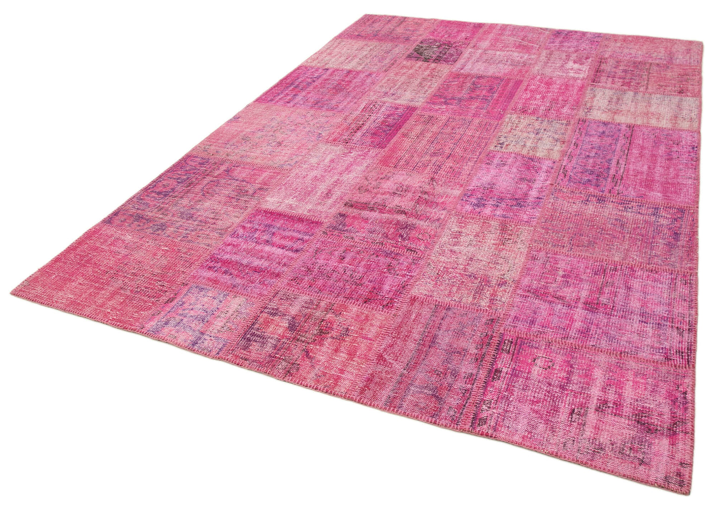 7x10 Pink Patchwork Rug - 31626