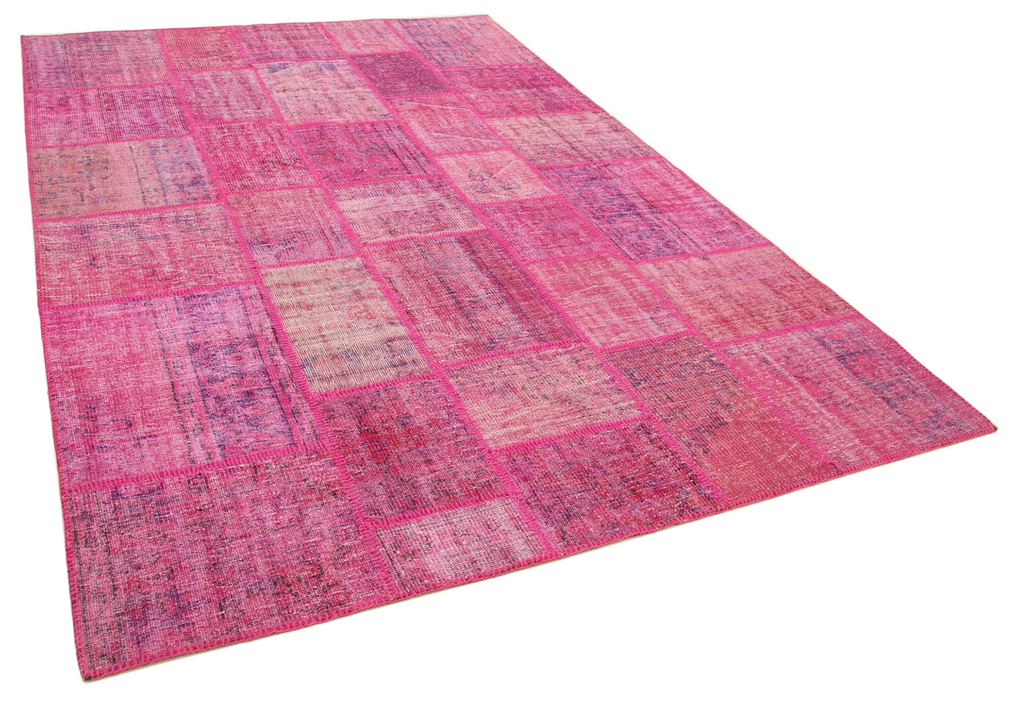 7x10 Pink Patchwork Rug - 31627