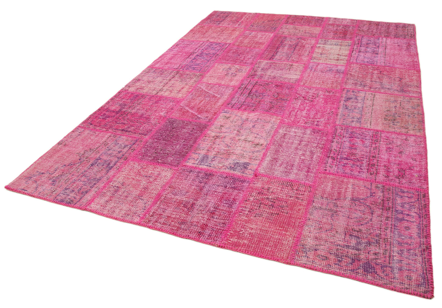 7x10 Pink Patchwork Rug - 31627