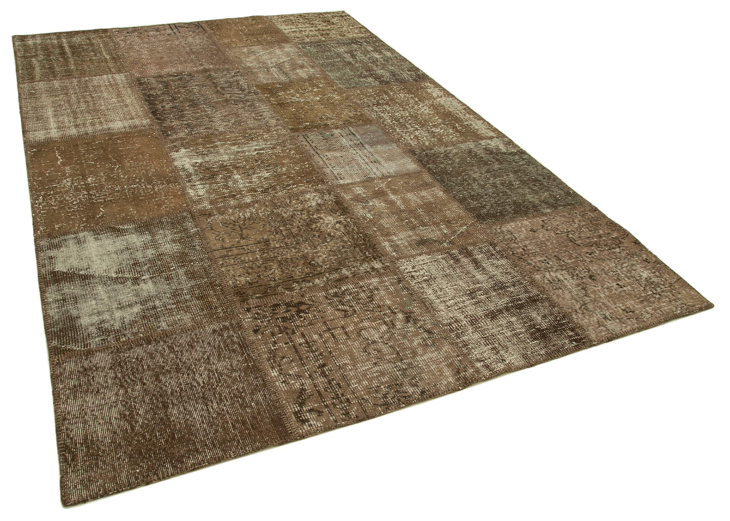 7x10 Brown Patchwork Rug - 31631