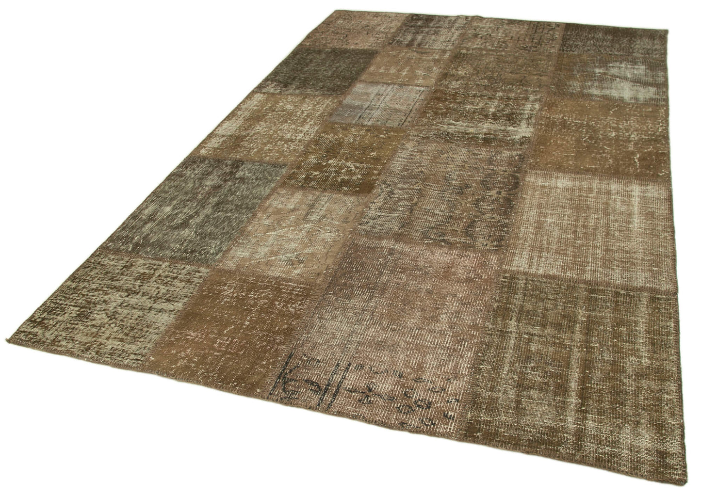 7x10 Brown Patchwork Rug - 31631