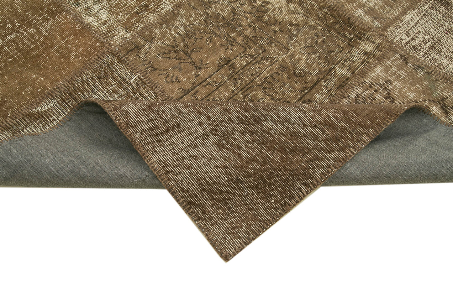 7x10 Brown Patchwork Rug - 31631