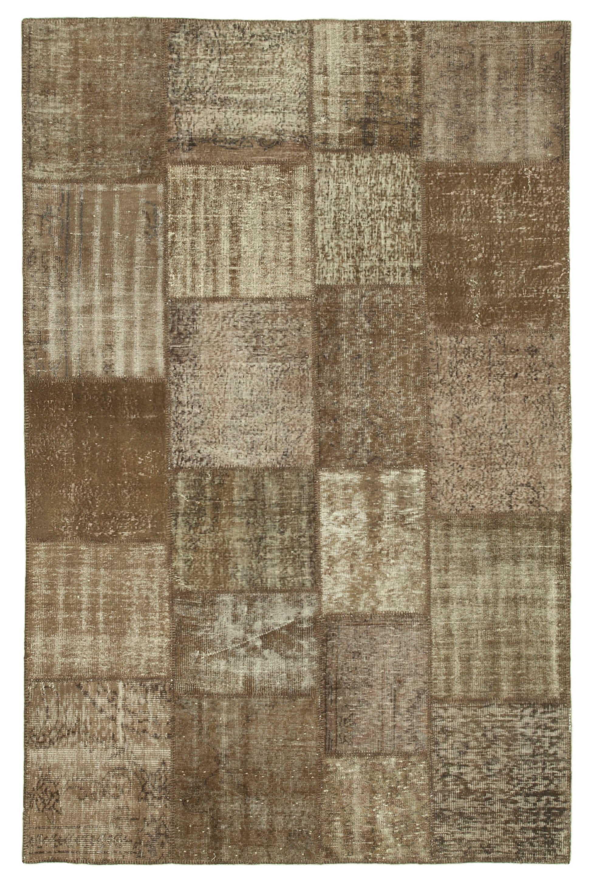 6x10 Brown Patchwork Rug - 31632