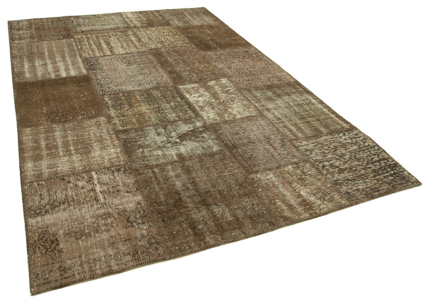 6x10 Brown Patchwork Rug - 31632