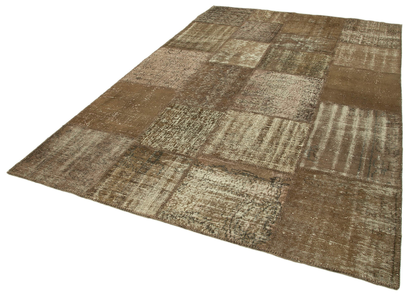 6x10 Brown Patchwork Rug - 31632