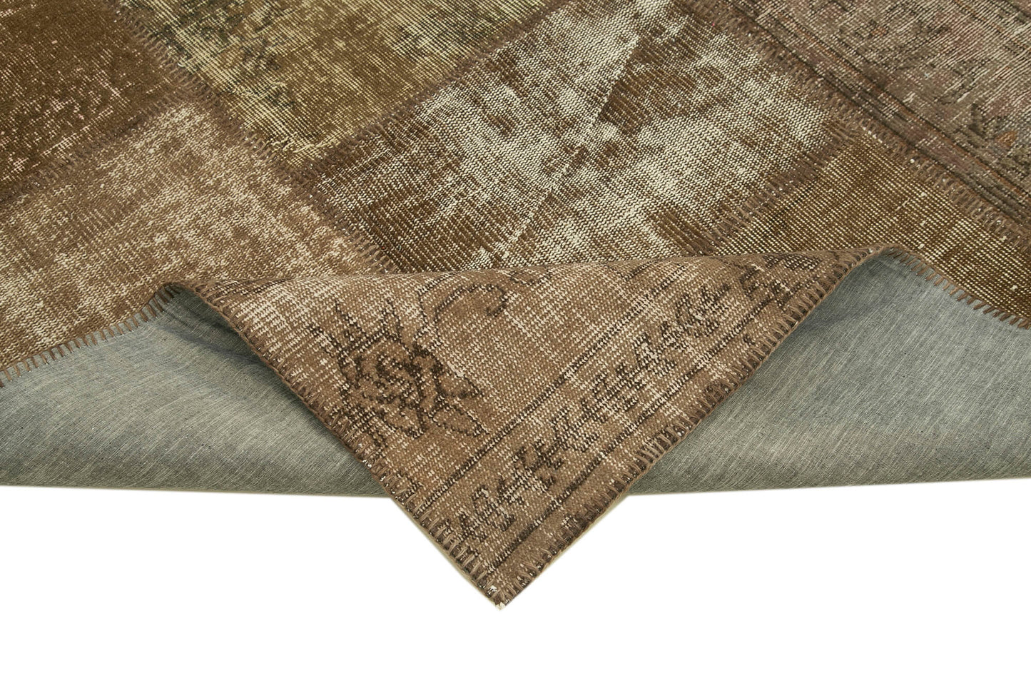 6x10 Brown Patchwork Rug - 31632