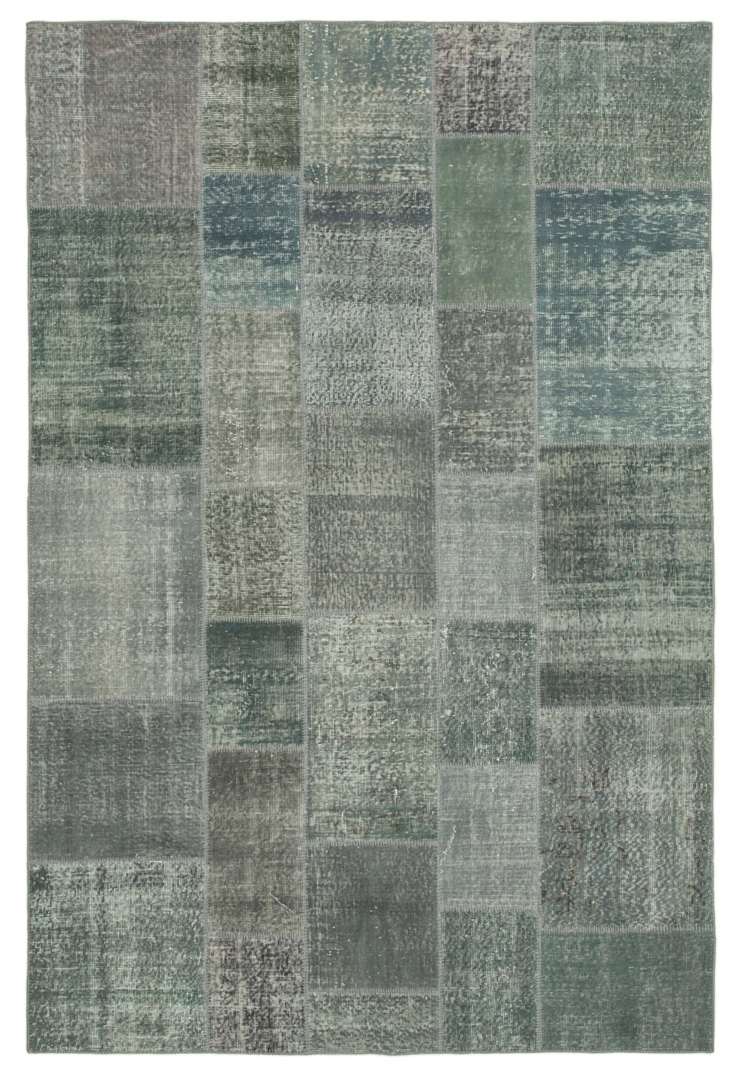 7x10 Grey Patchwork Rug - 31633