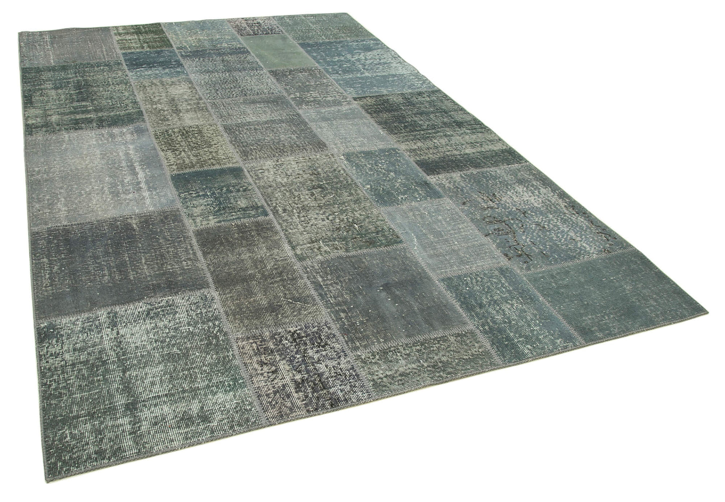 7x10 Grey Patchwork Rug - 31633