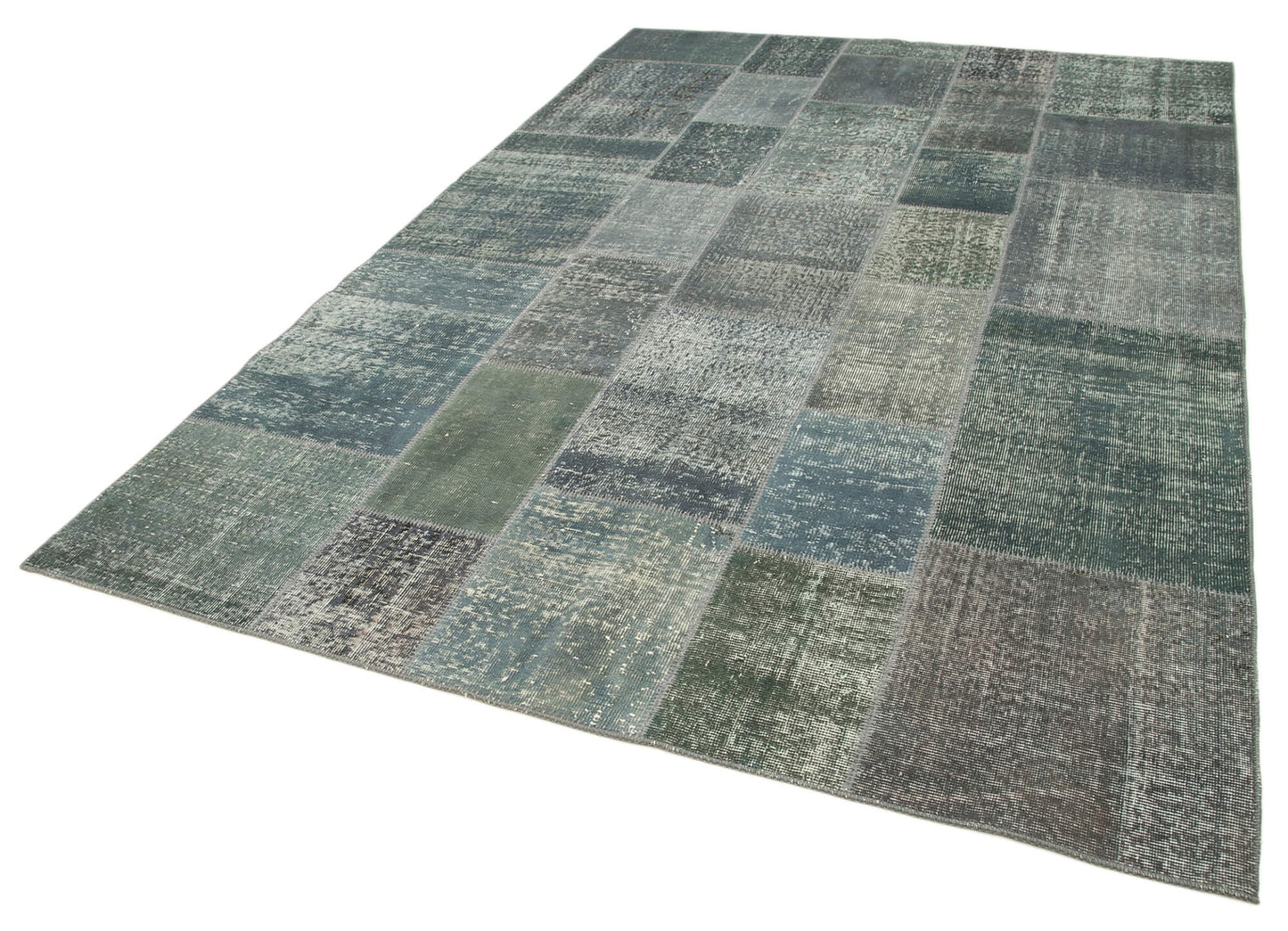 7x10 Grey Patchwork Rug - 31633