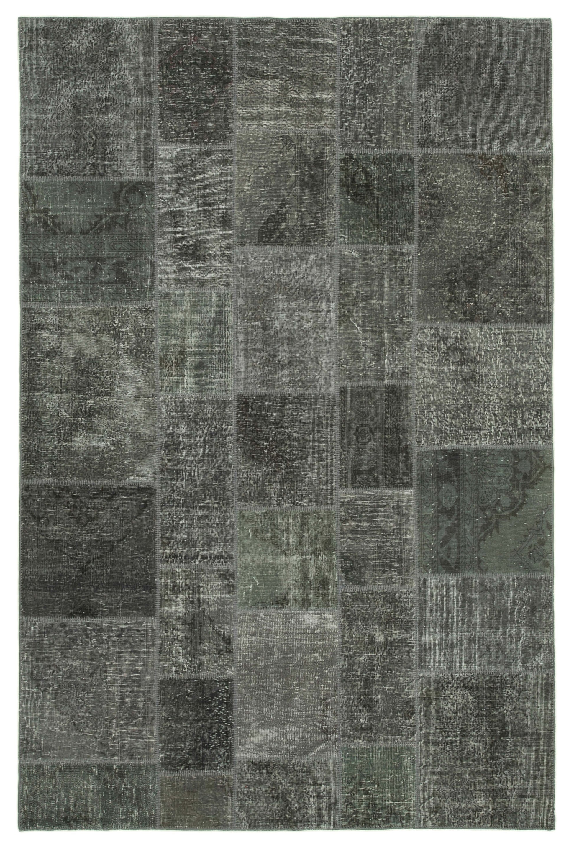 7x10 Grey Patchwork Rug - 31641