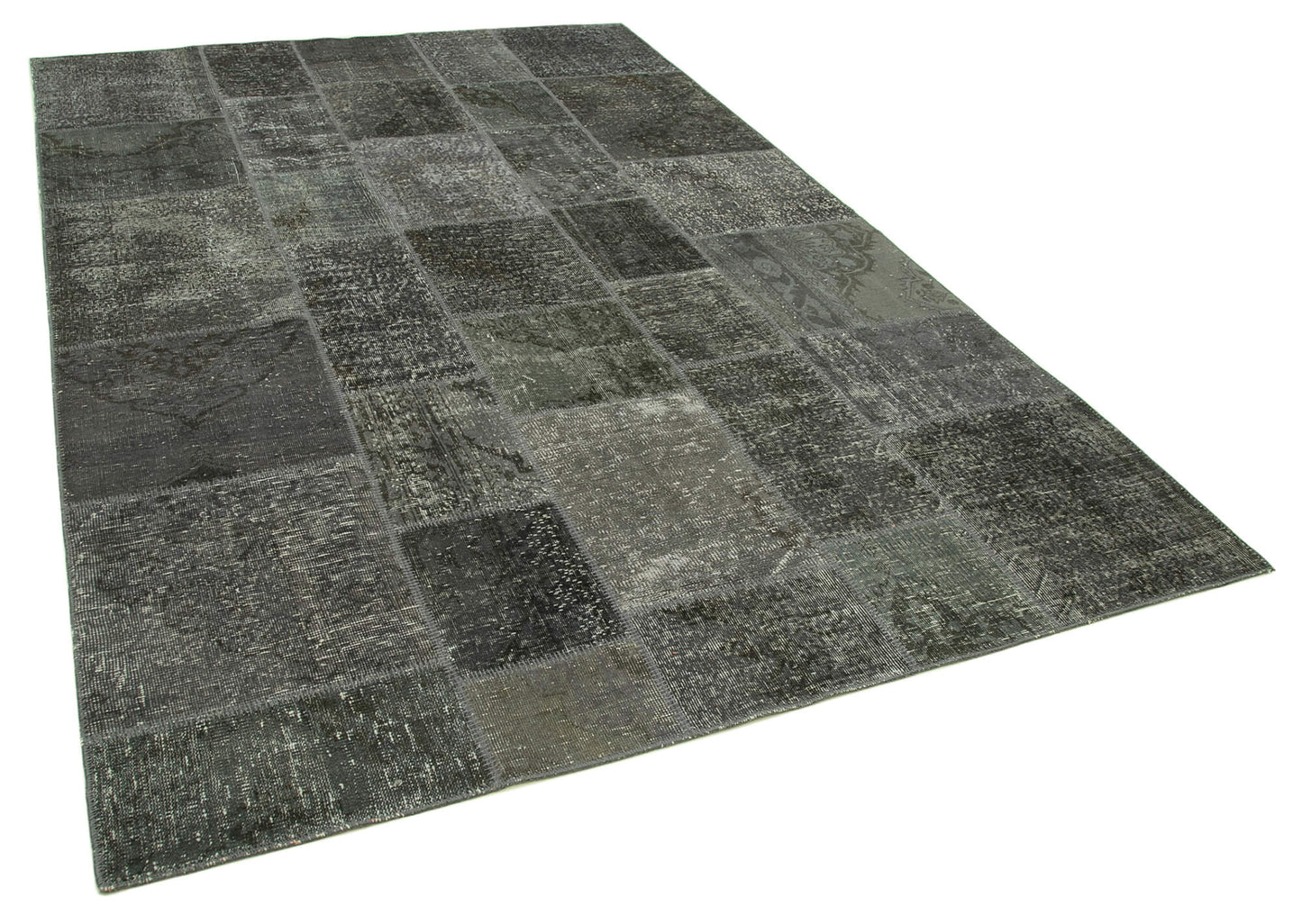 7x10 Grey Patchwork Rug - 31641