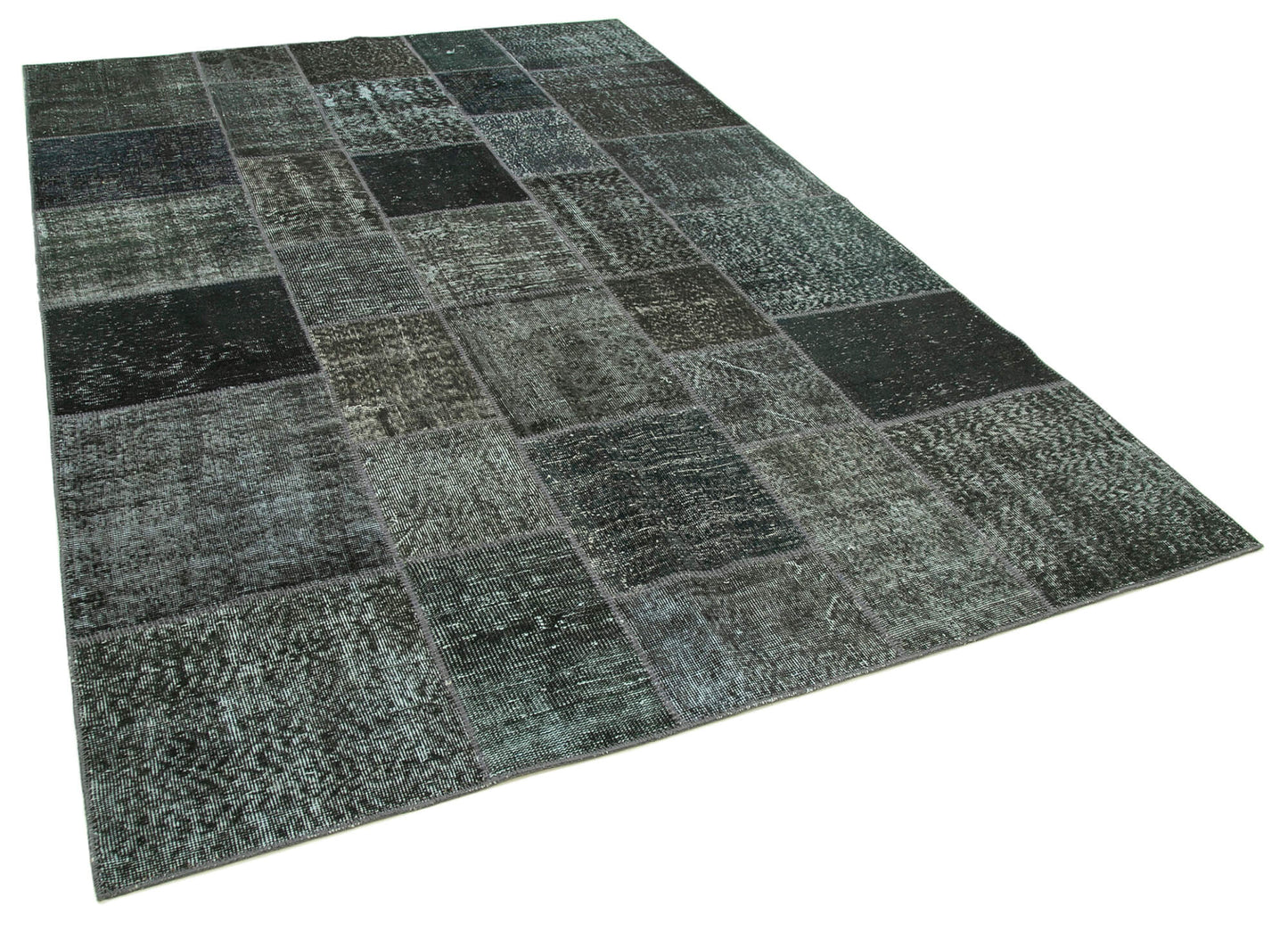 7x10 Grey Patchwork Rug - 31642