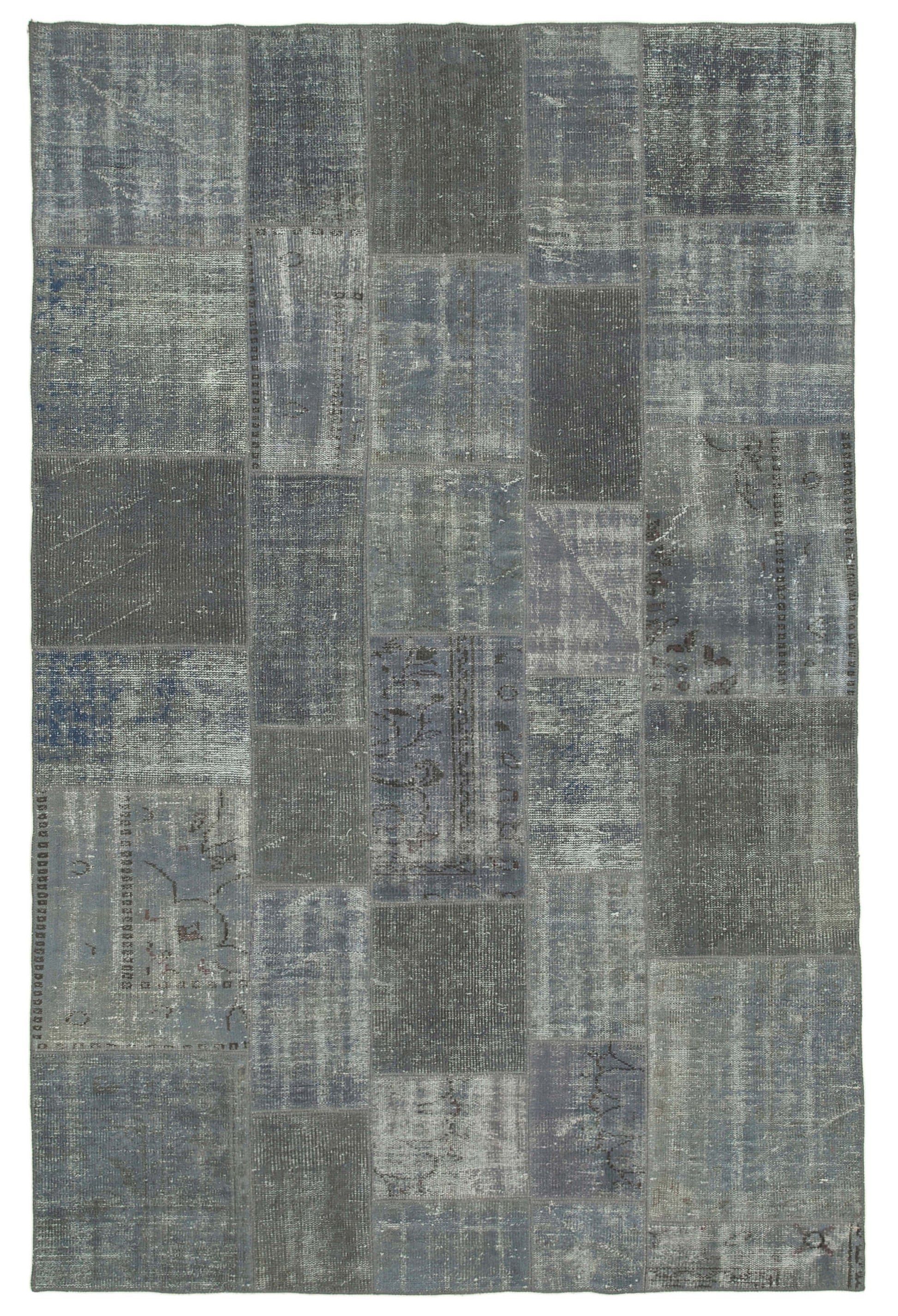 6x10 Grey Patchwork Rug - 31666