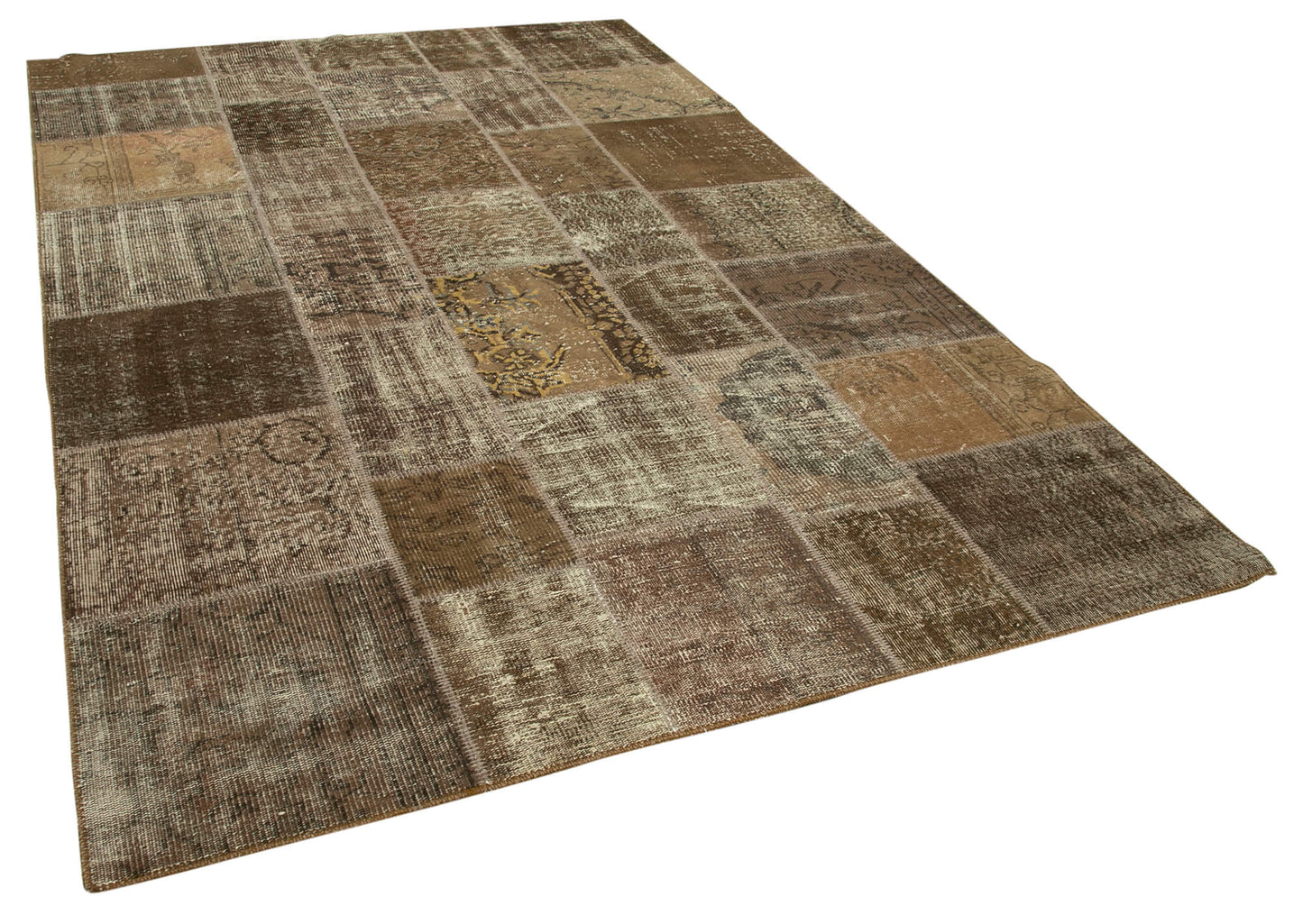 6x10 Brown Patchwork Rug - 31670