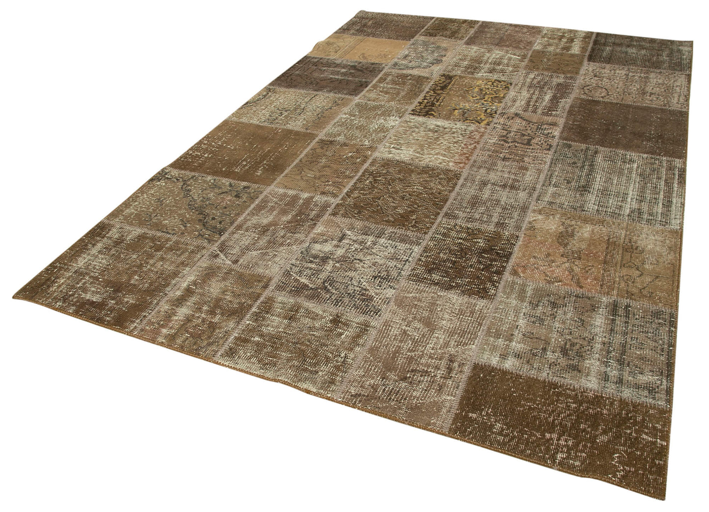 6x10 Brown Patchwork Rug - 31670