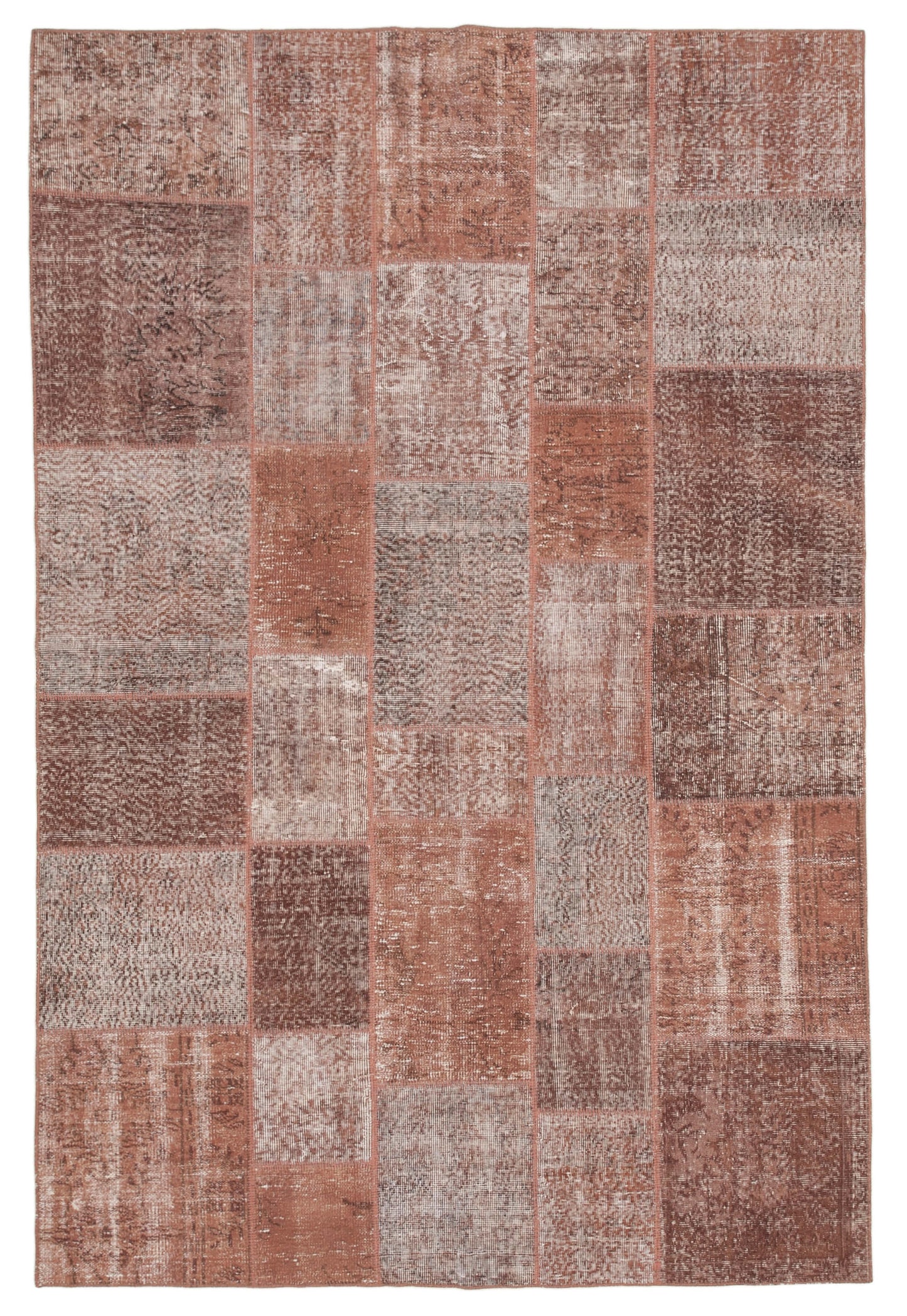 6x10 Brown Patchwork Rug - 31672