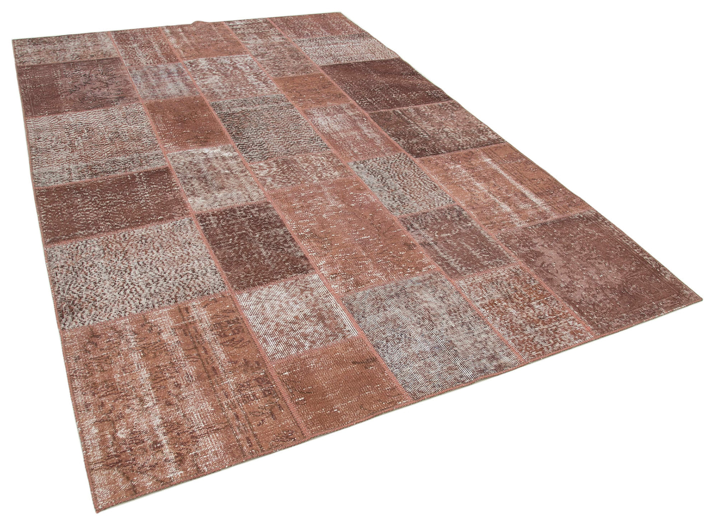 6x10 Brown Patchwork Rug - 31672