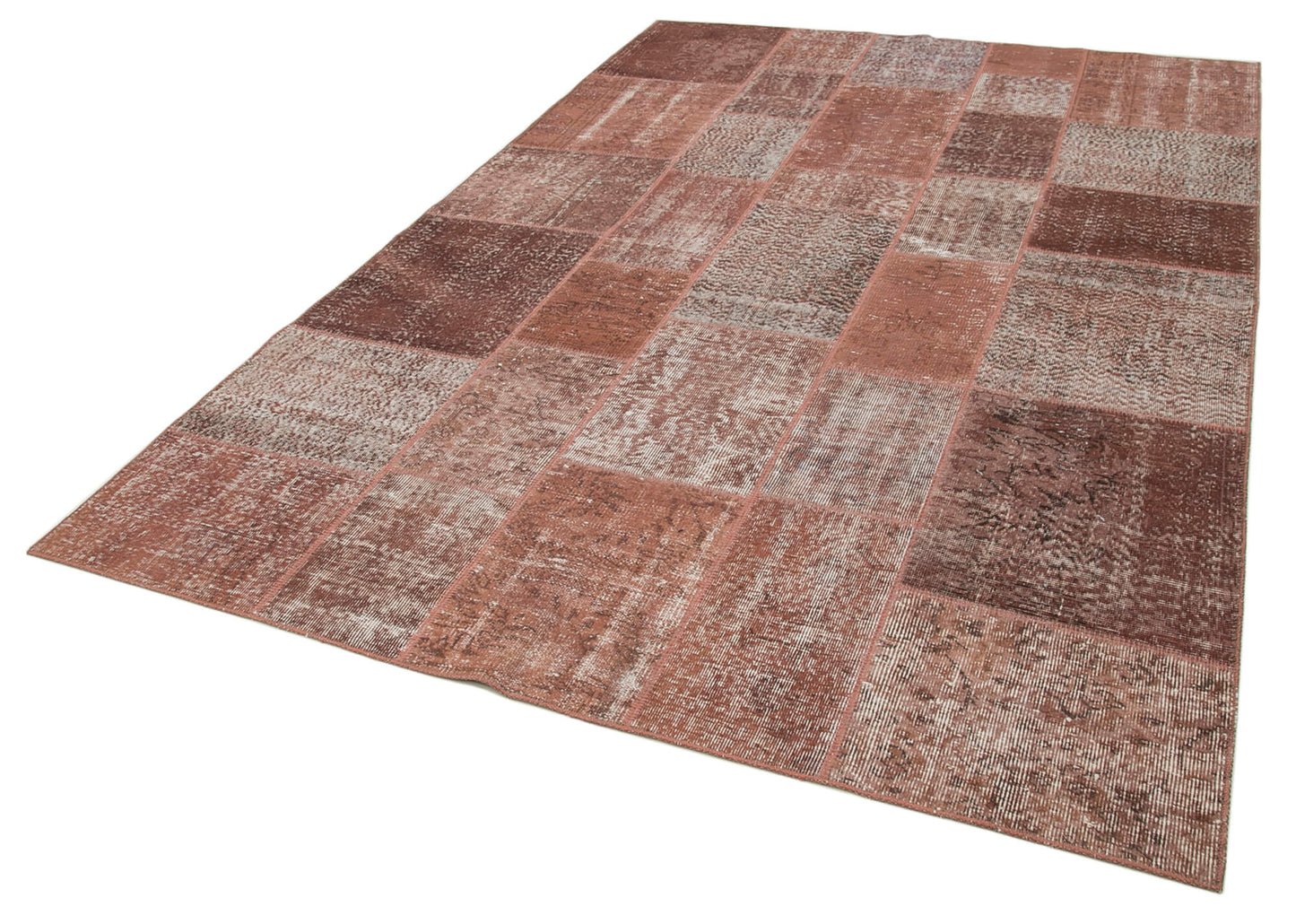 6x10 Brown Patchwork Rug - 31672