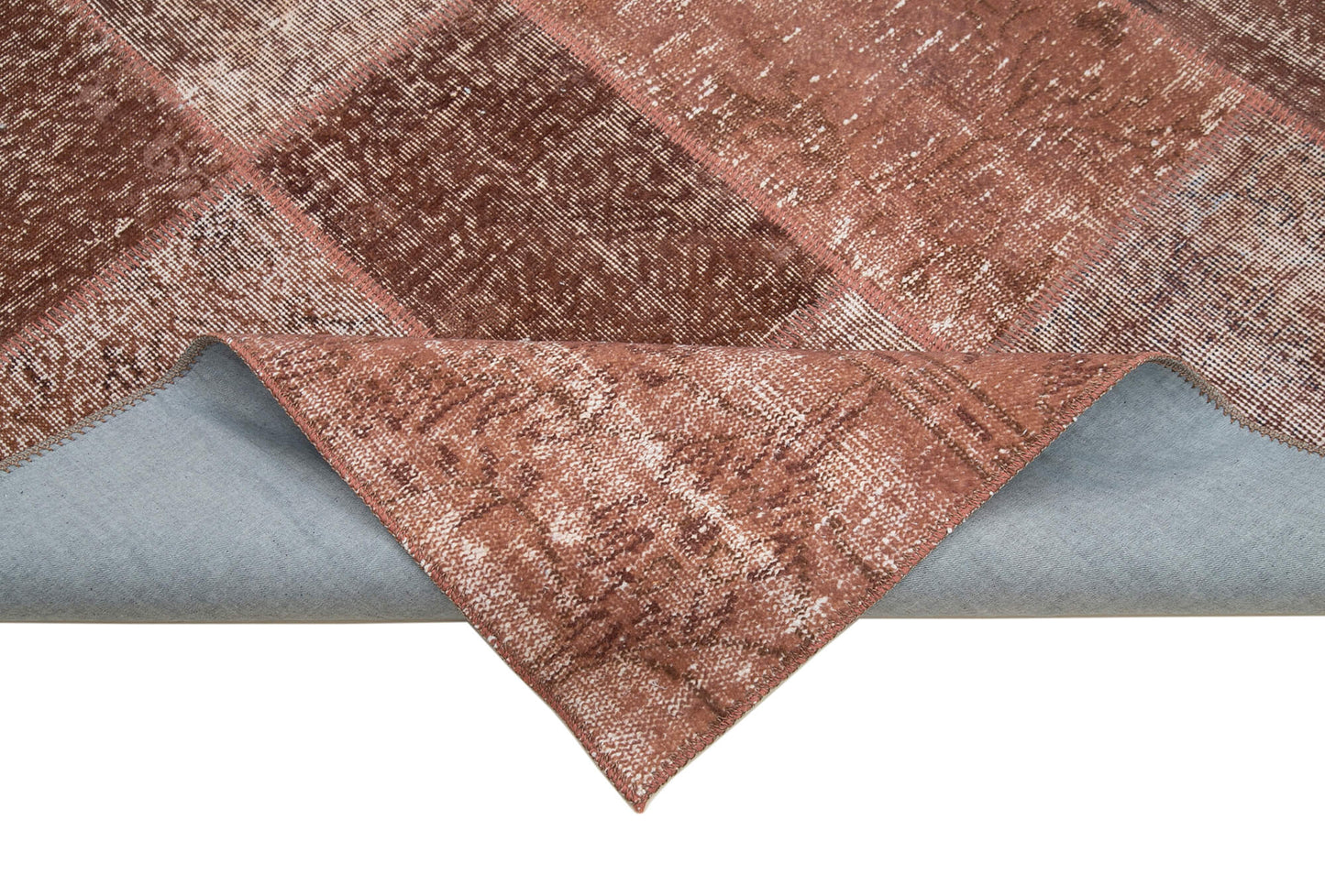 6x10 Brown Patchwork Rug - 31672