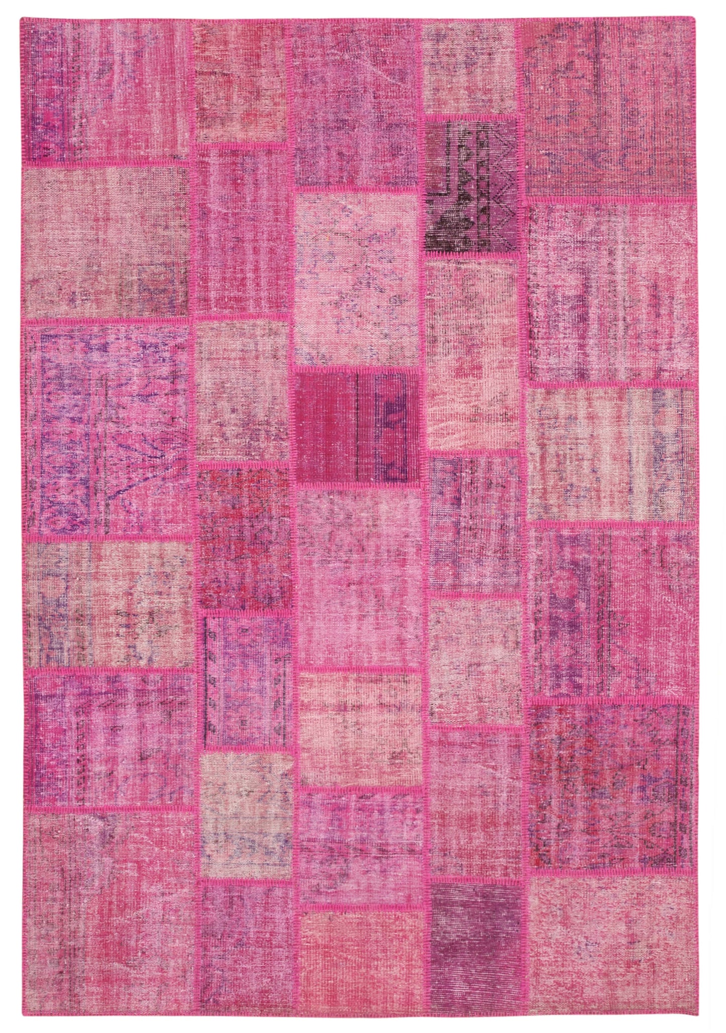 7x10 Pink Patchwork Rug - 31676