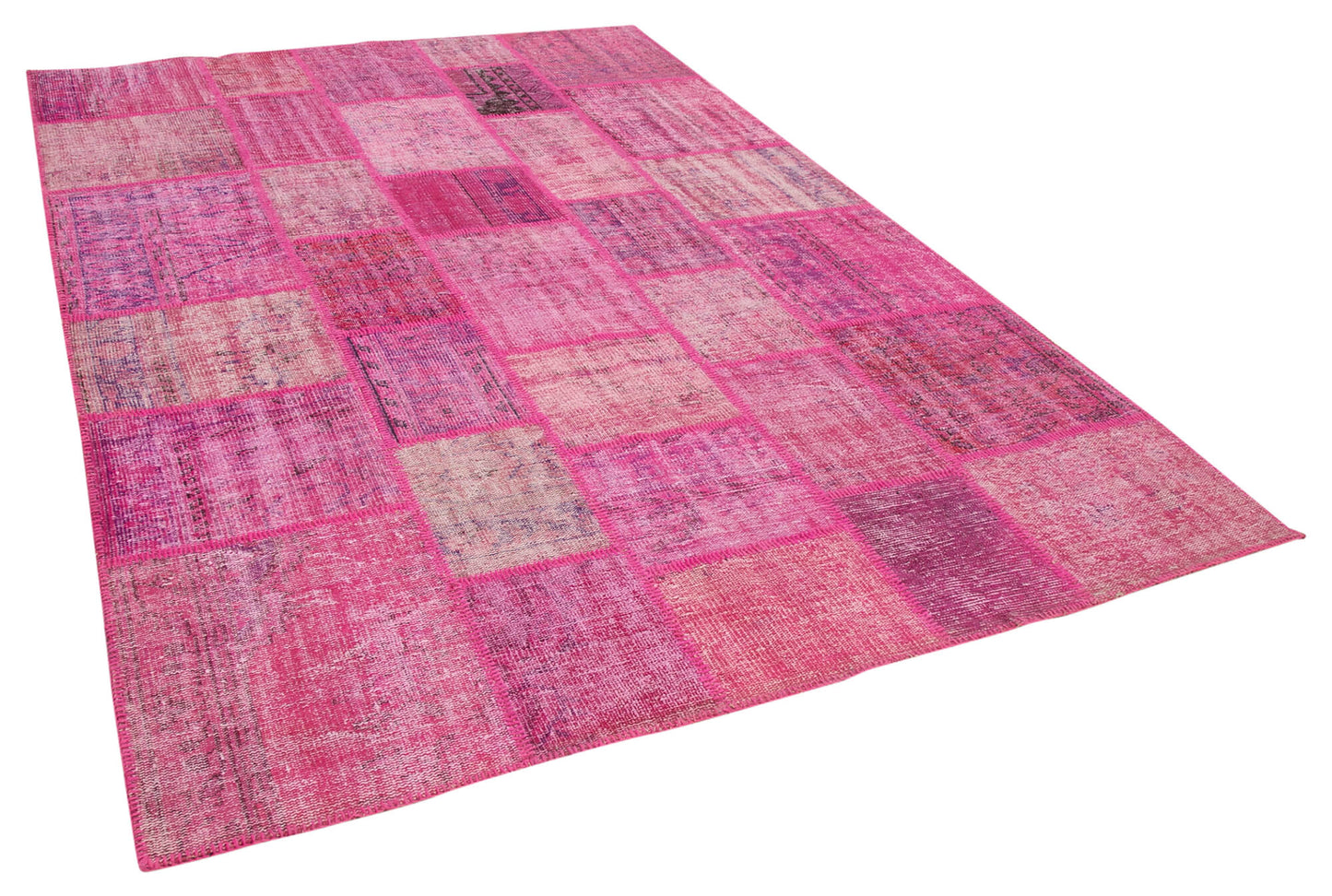 7x10 Pink Patchwork Rug - 31676