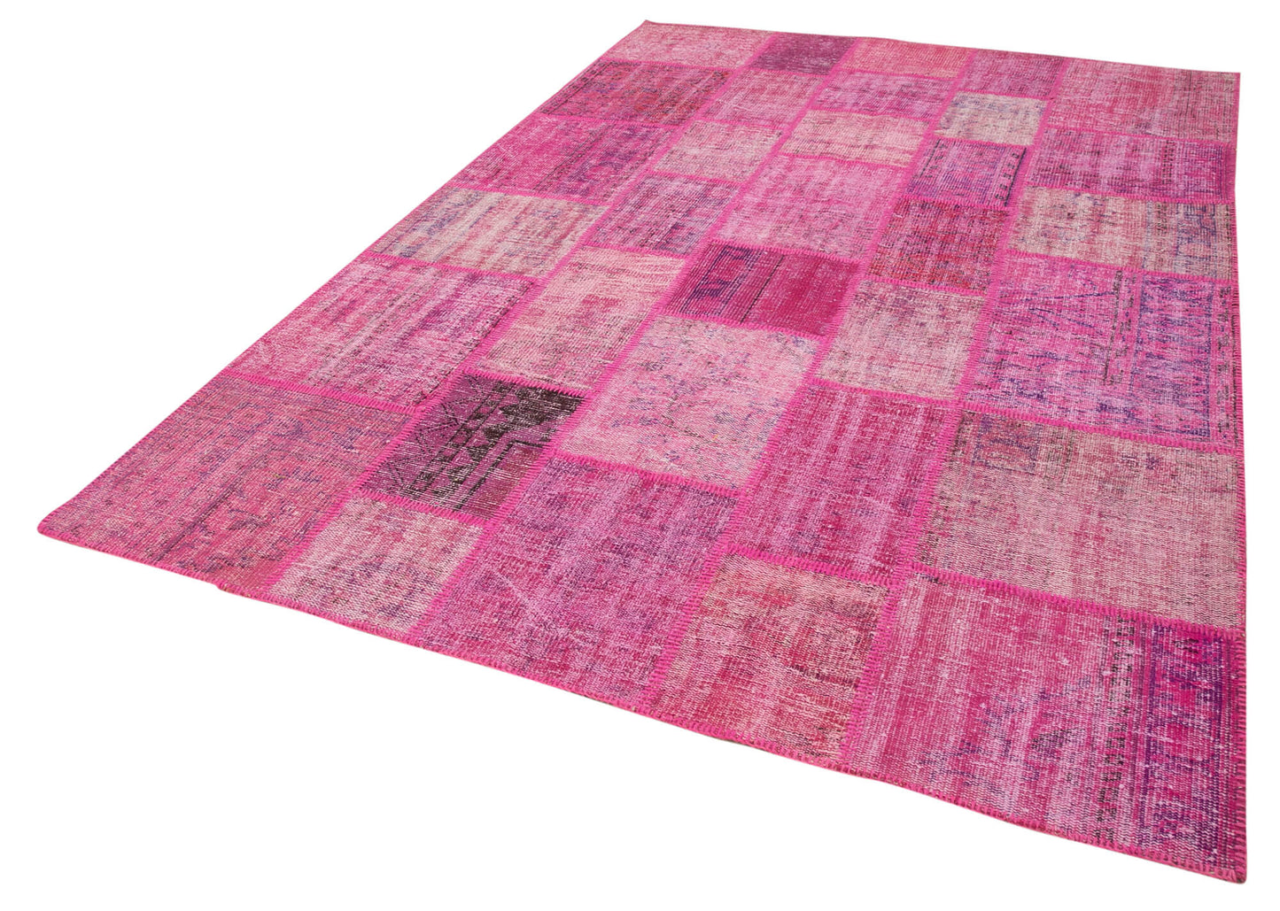 7x10 Pink Patchwork Rug - 31676