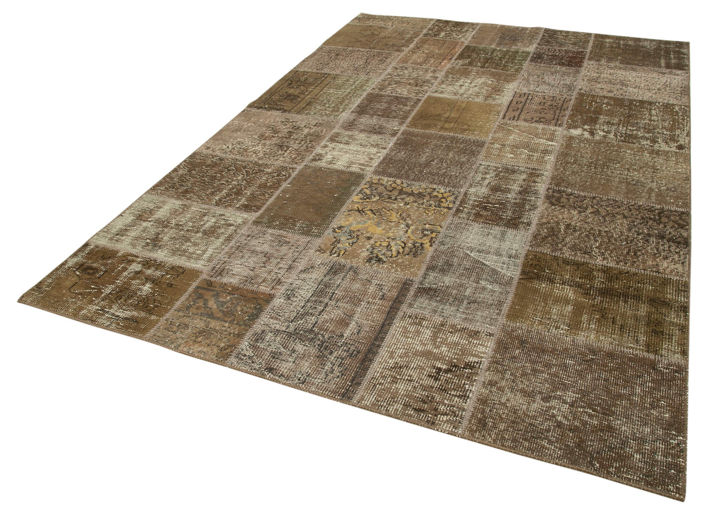 6x10 Brown Patchwork Rug - 31677