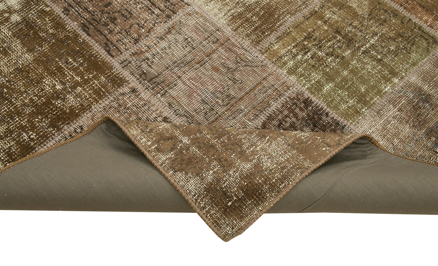 6x10 Brown Patchwork Rug - 31677