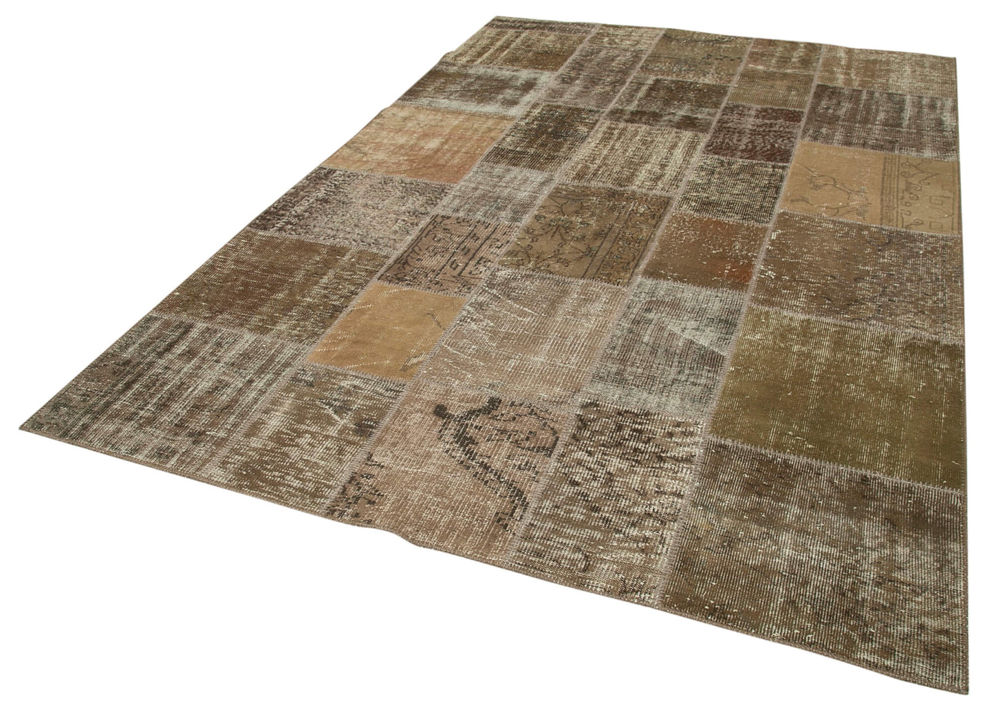 6x10 Brown Patchwork Rug - 31678