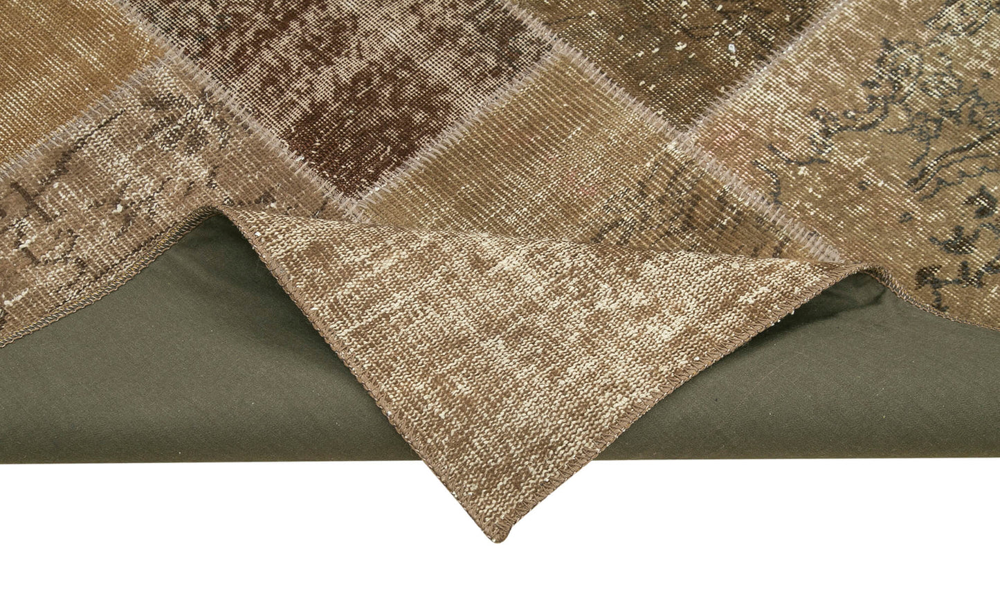 6x10 Brown Patchwork Rug - 31678