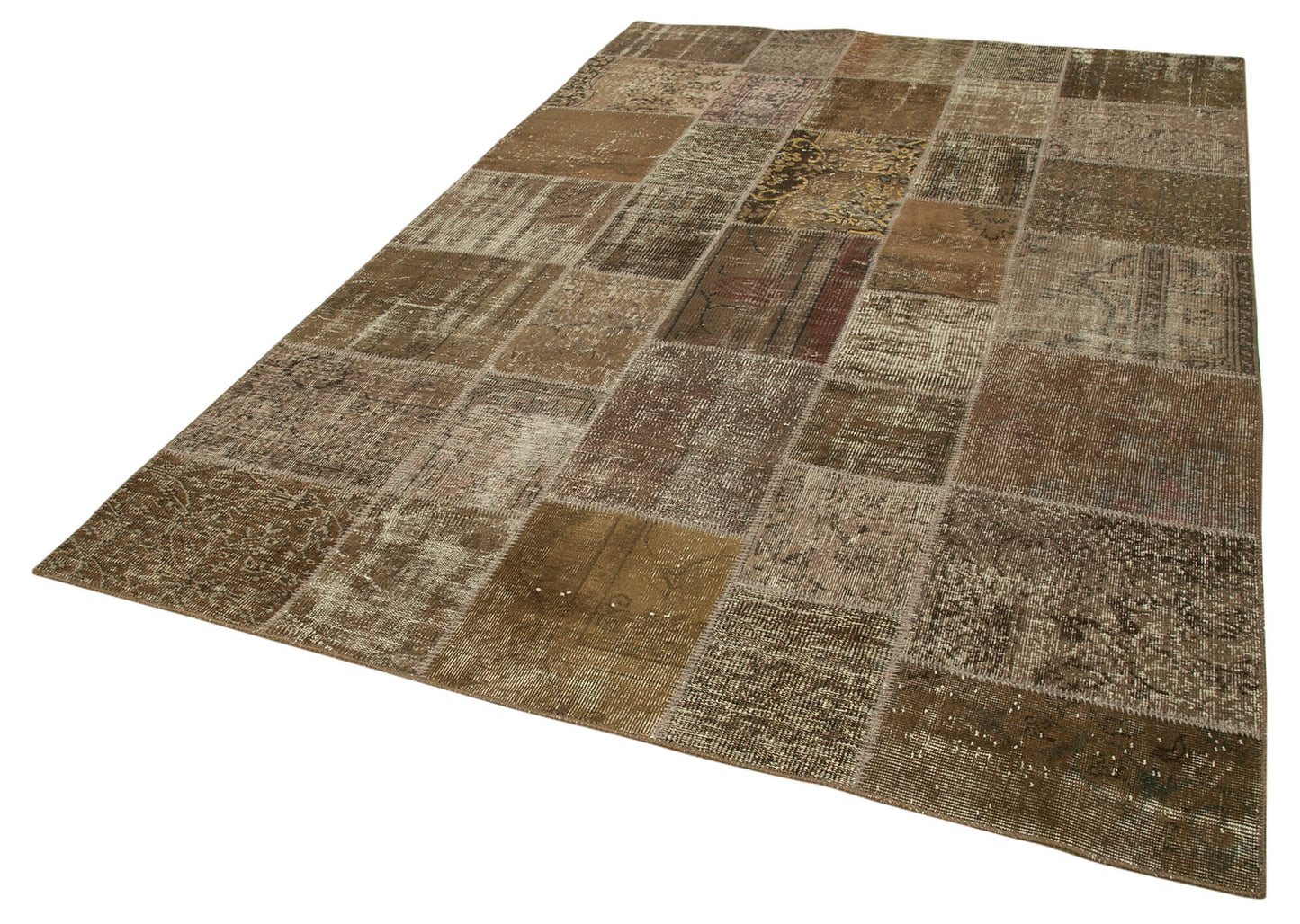 6x10 Brown Patchwork Rug - 31679