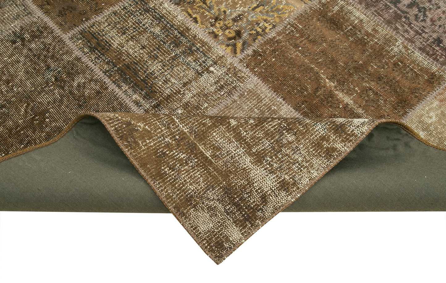 6x10 Brown Patchwork Rug - 31679