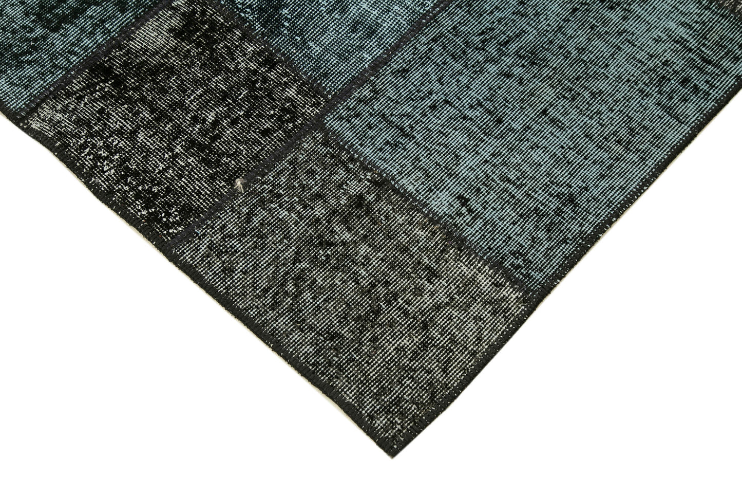 4x7 Black Patchwork Rug - 31686