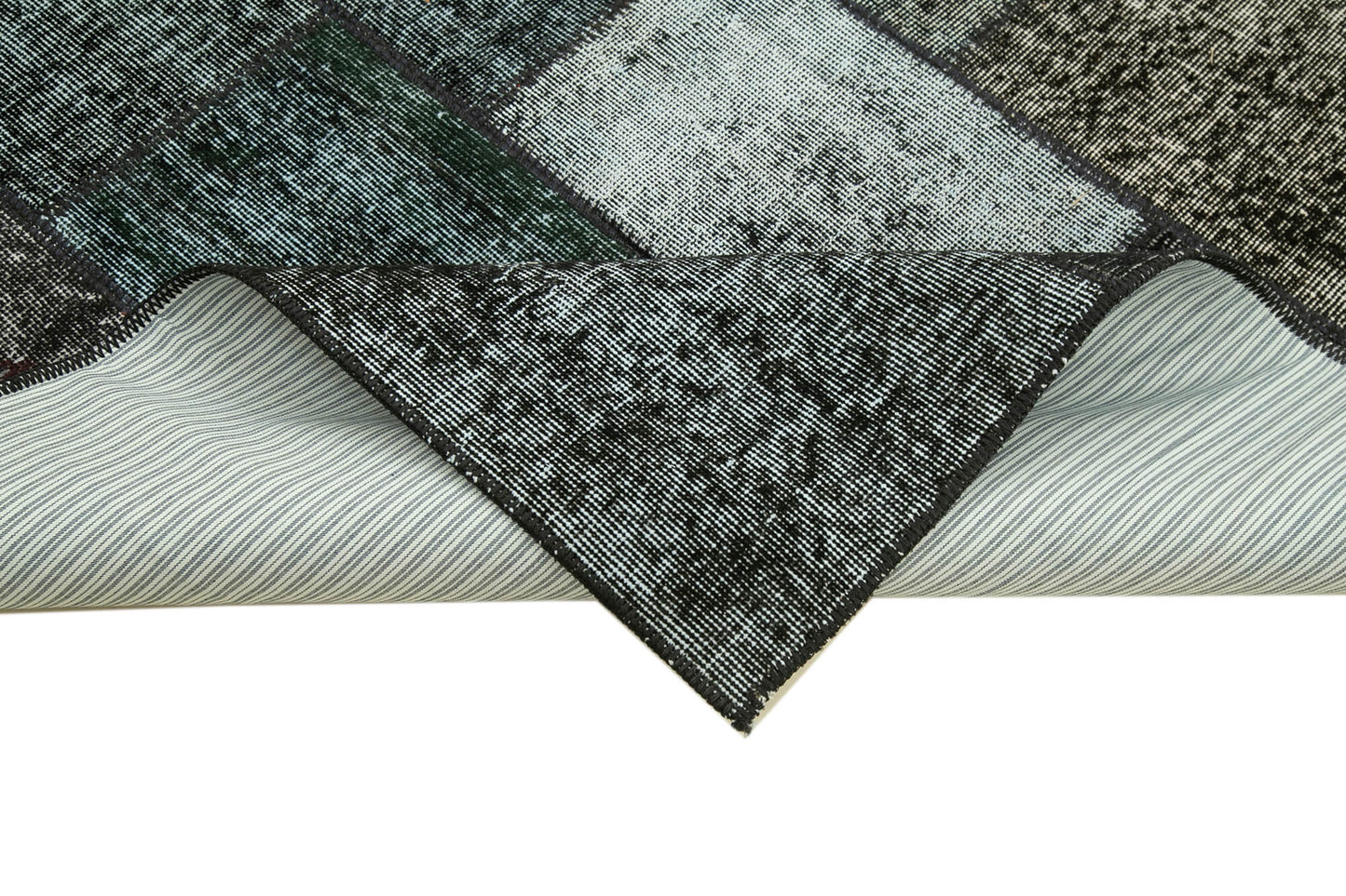 4x7 Black Patchwork Rug - 31686