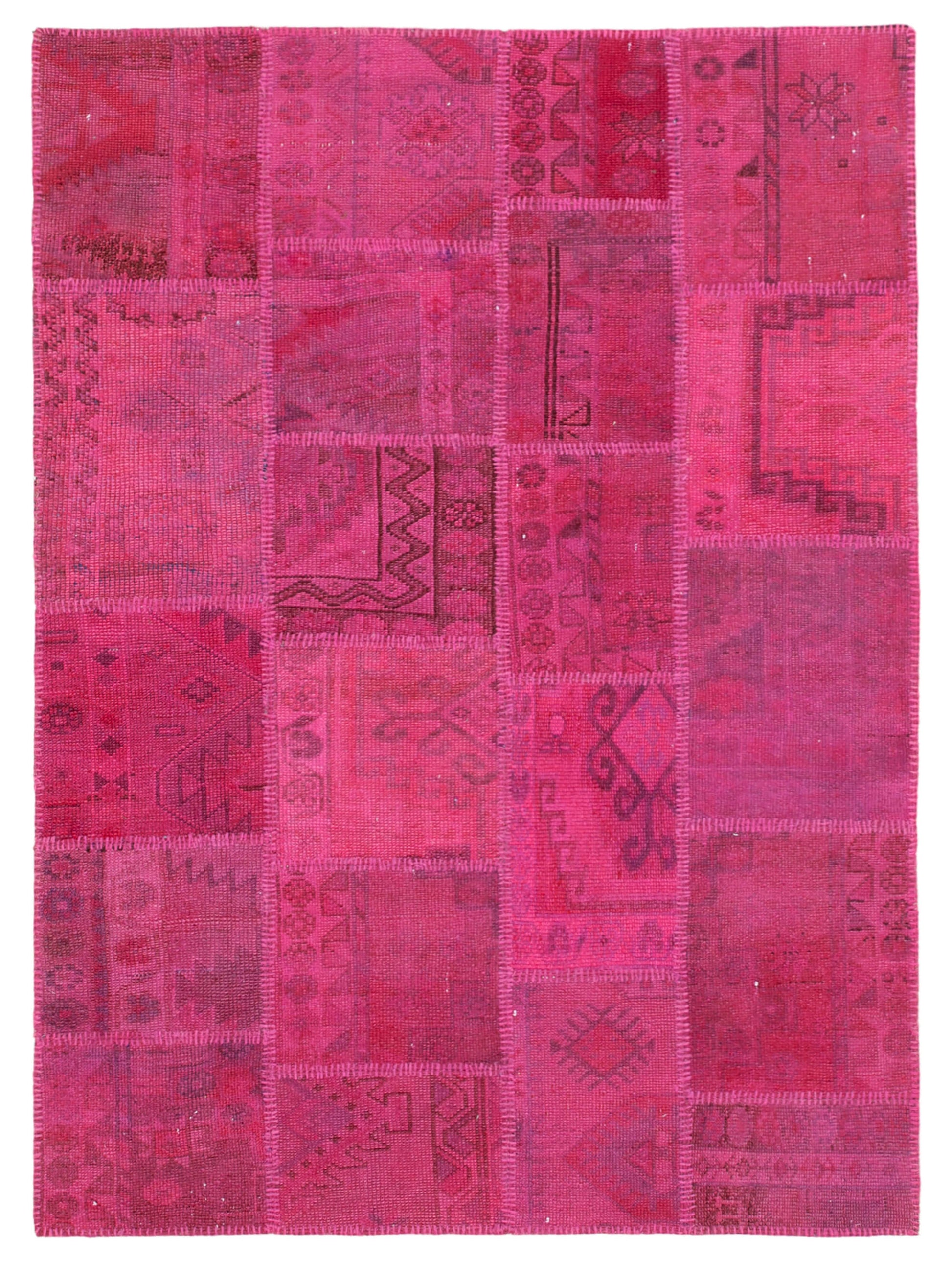 5x7 Pink Patchwork Rug - 31692