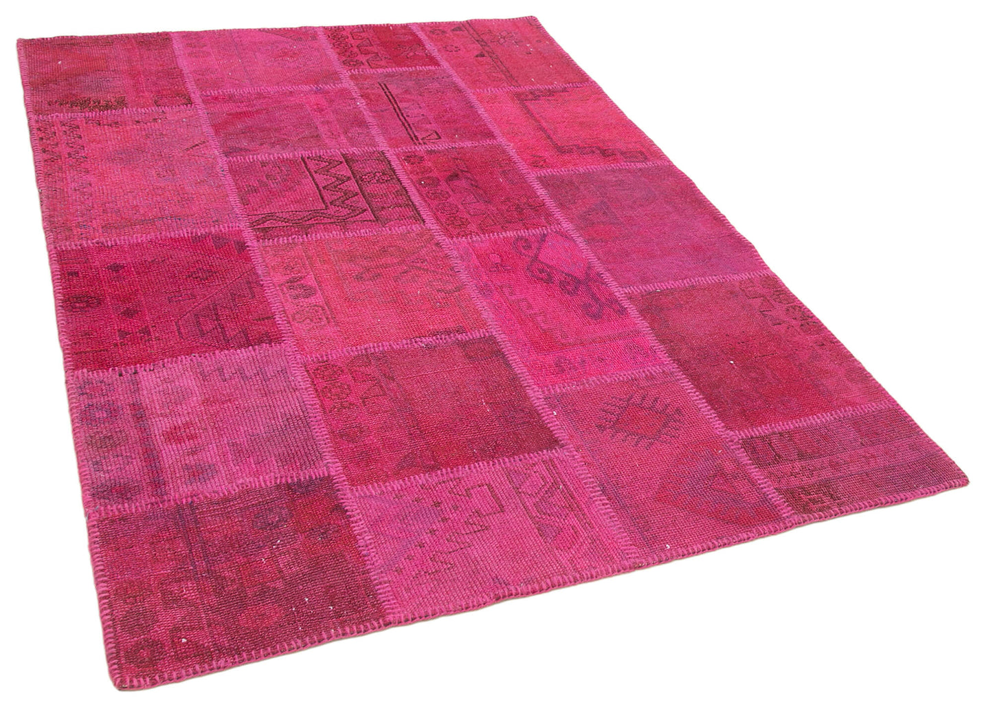 5x7 Pink Patchwork Rug - 31692