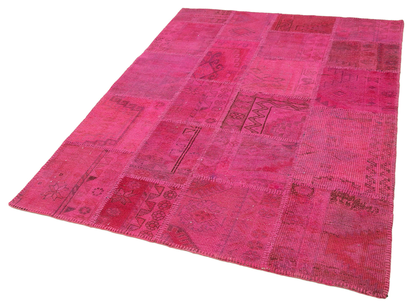 5x7 Pink Patchwork Rug - 31692