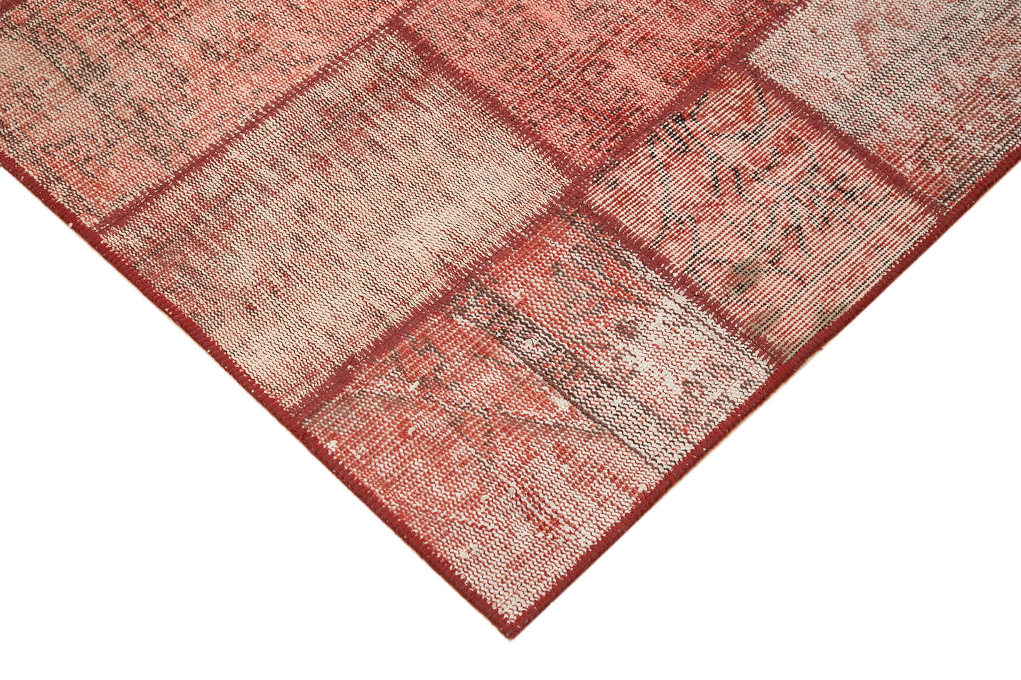 5x6 Red Patchwork Rug - 31695