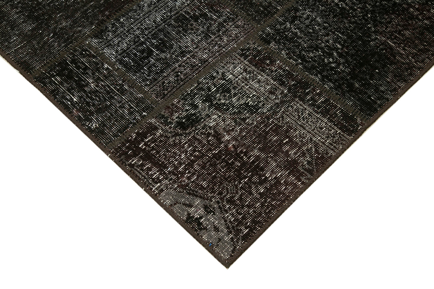 4x7 Black Patchwork Rug - 31698