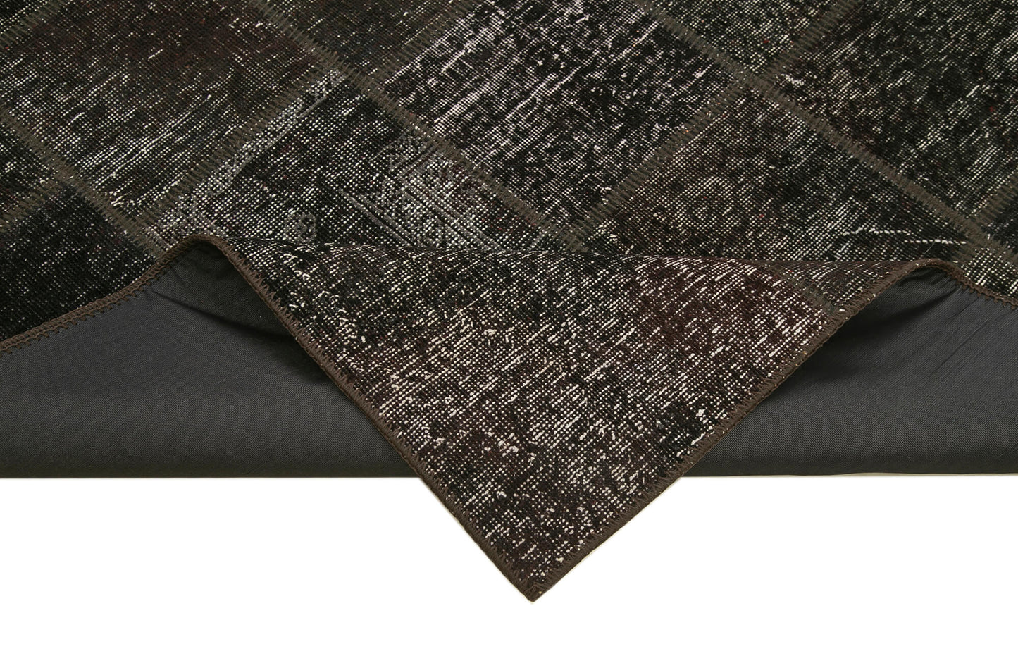 4x7 Black Patchwork Rug - 31698