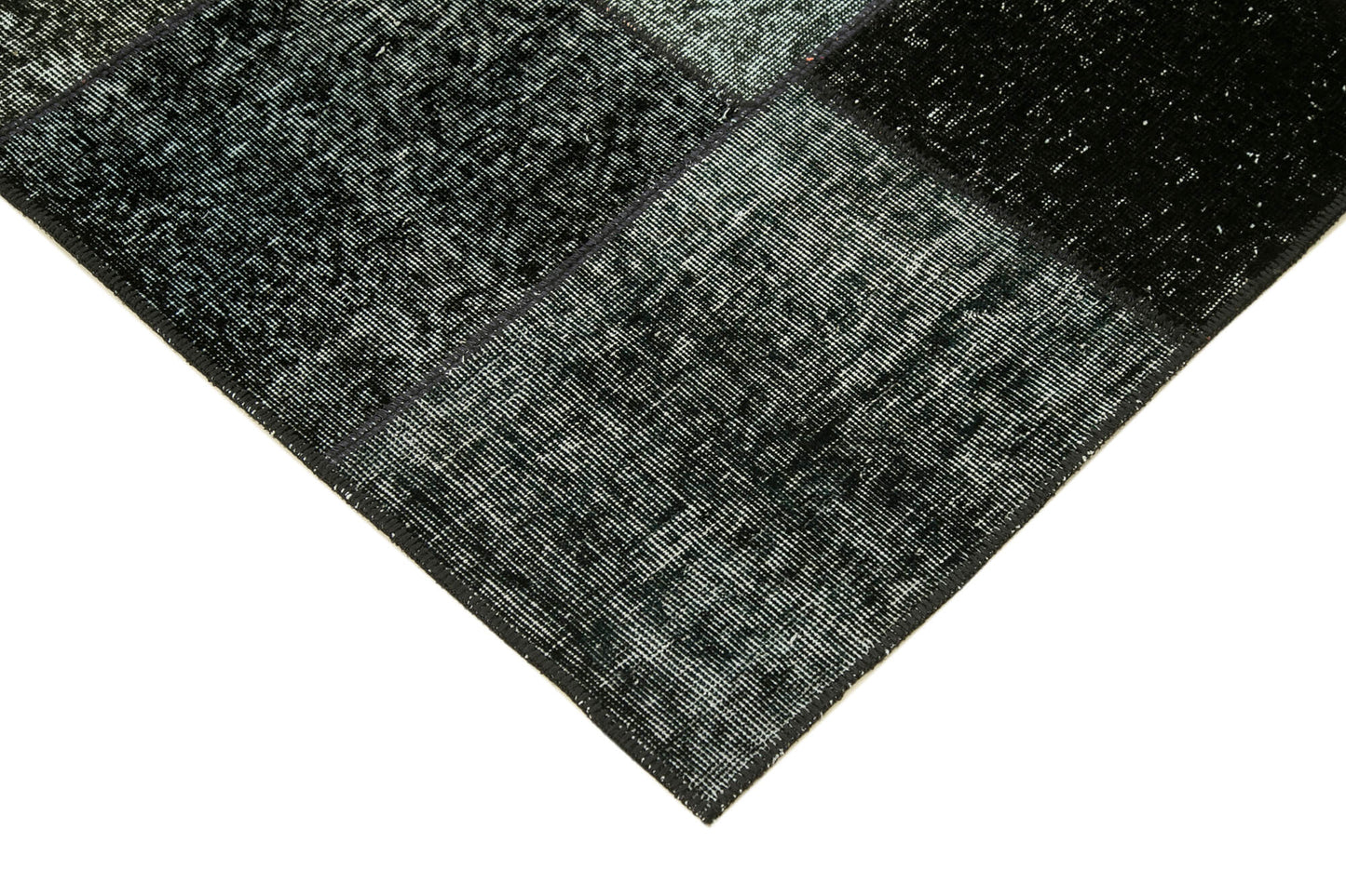 5x7 Black Patchwork Rug - 31701