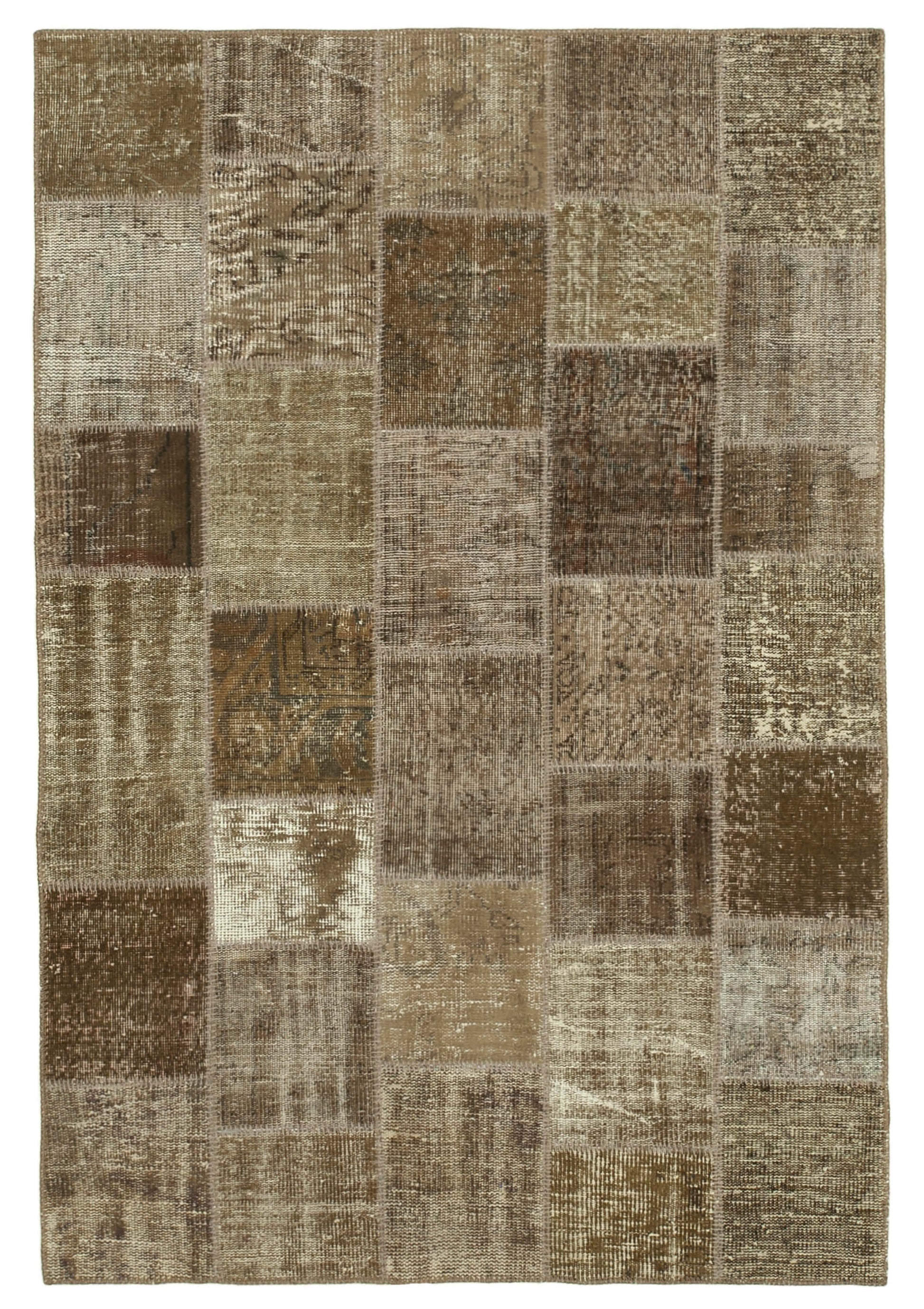 5x7 Brown Patchwork Rug - 31703