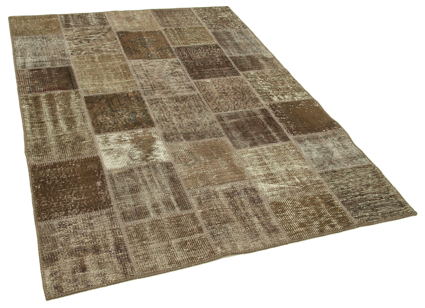 5x7 Brown Patchwork Rug - 31703