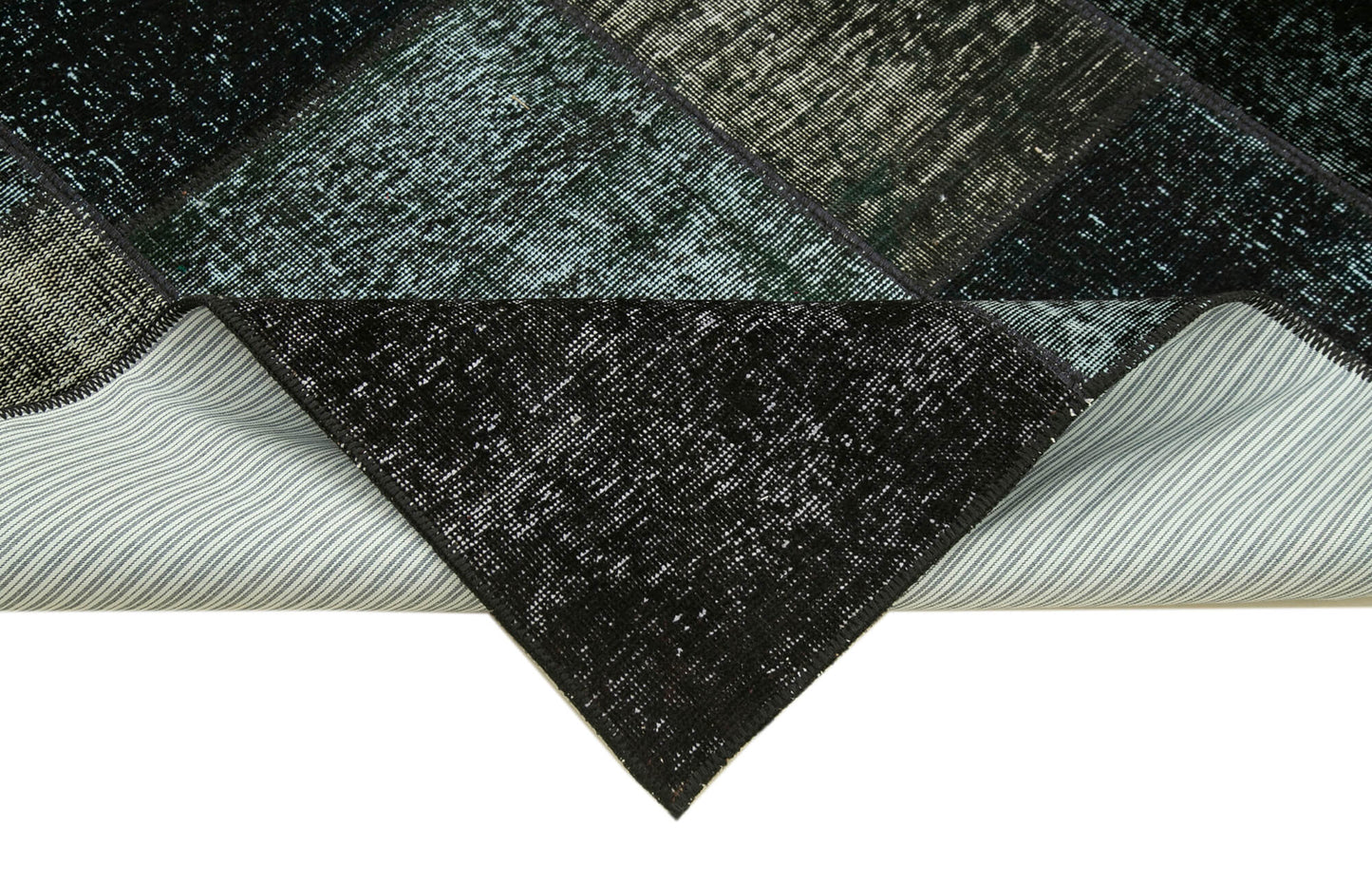 5x7 Black Patchwork Rug - 31704