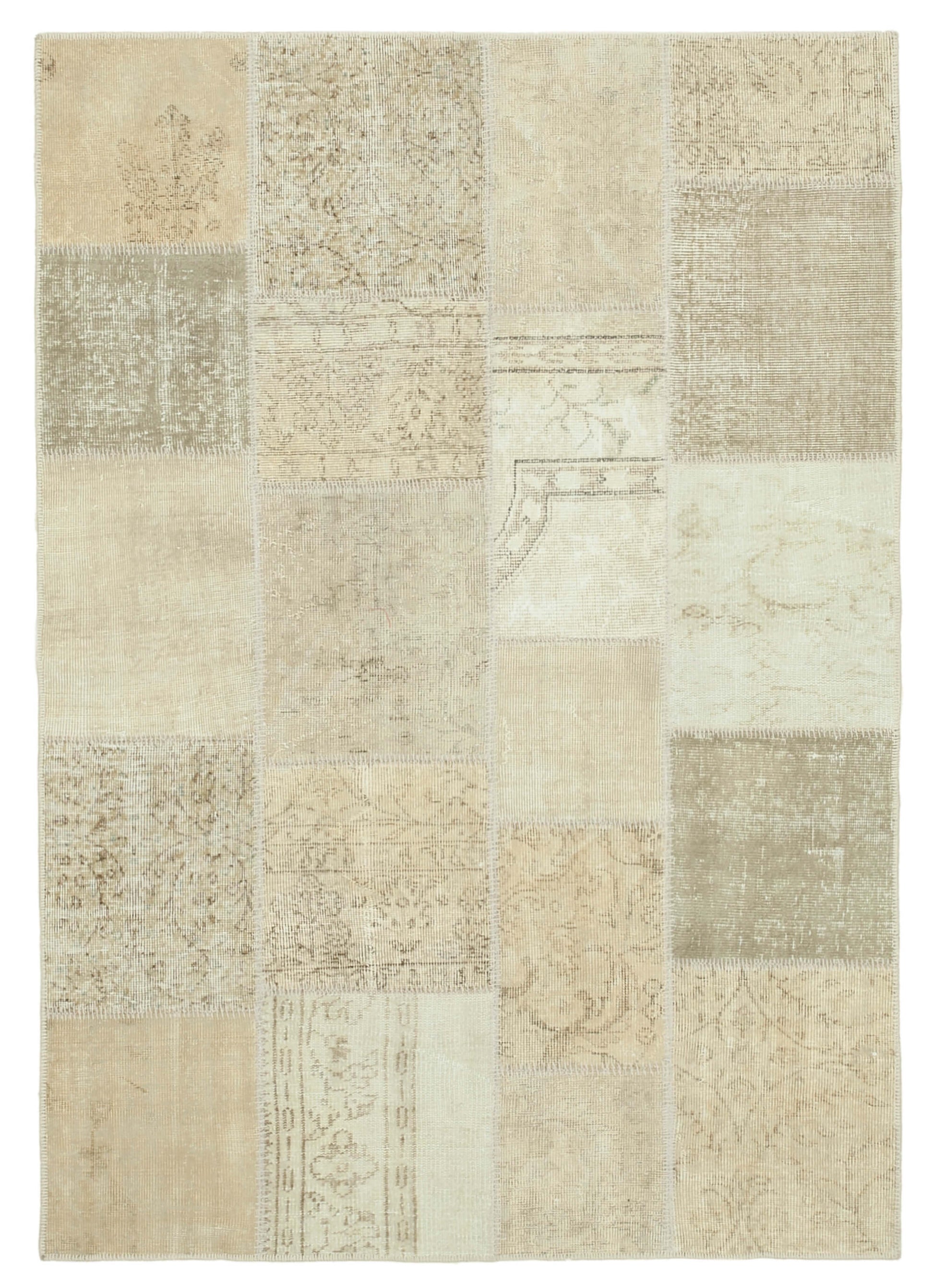 5x7 Beige Patchwork Rug - 31717