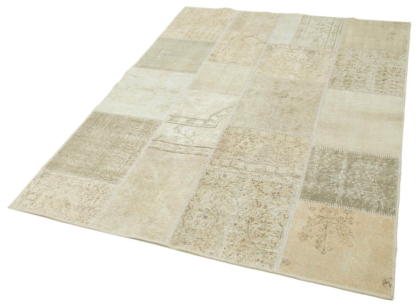 5x7 Beige Patchwork Rug - 31717