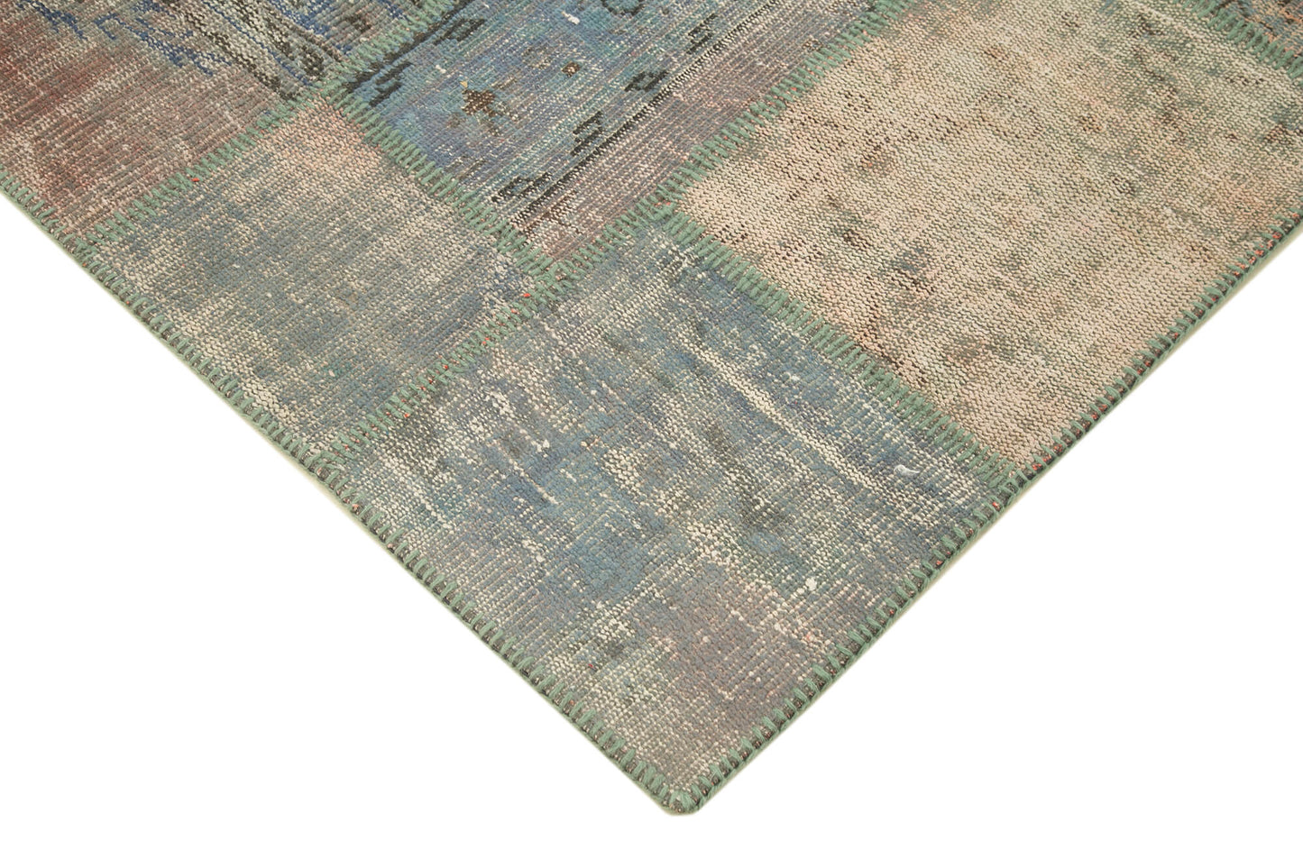 5x7 Blue Patchwork Rug - 31721