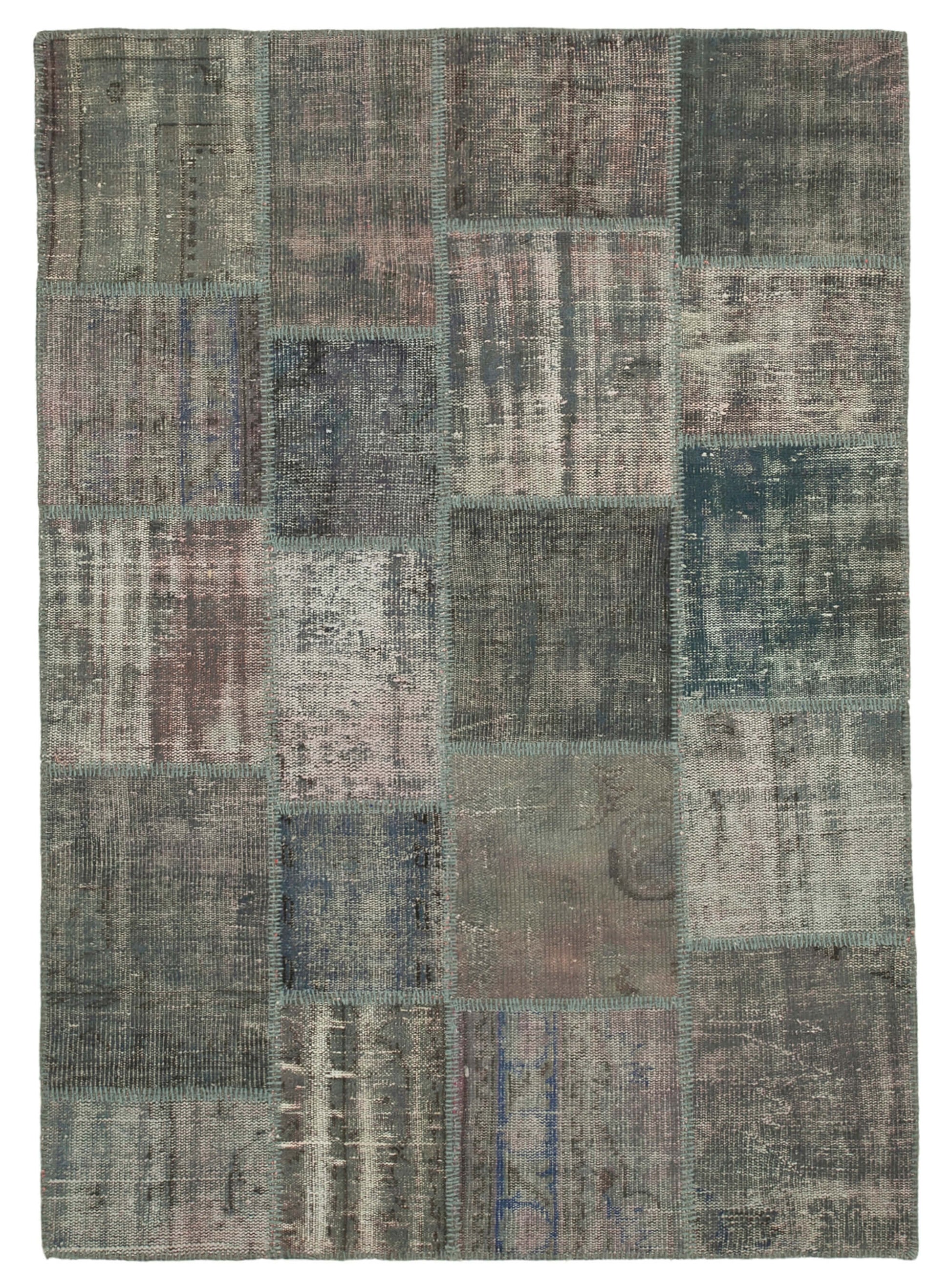 5x7 Grey Patchwork Rug - 31724